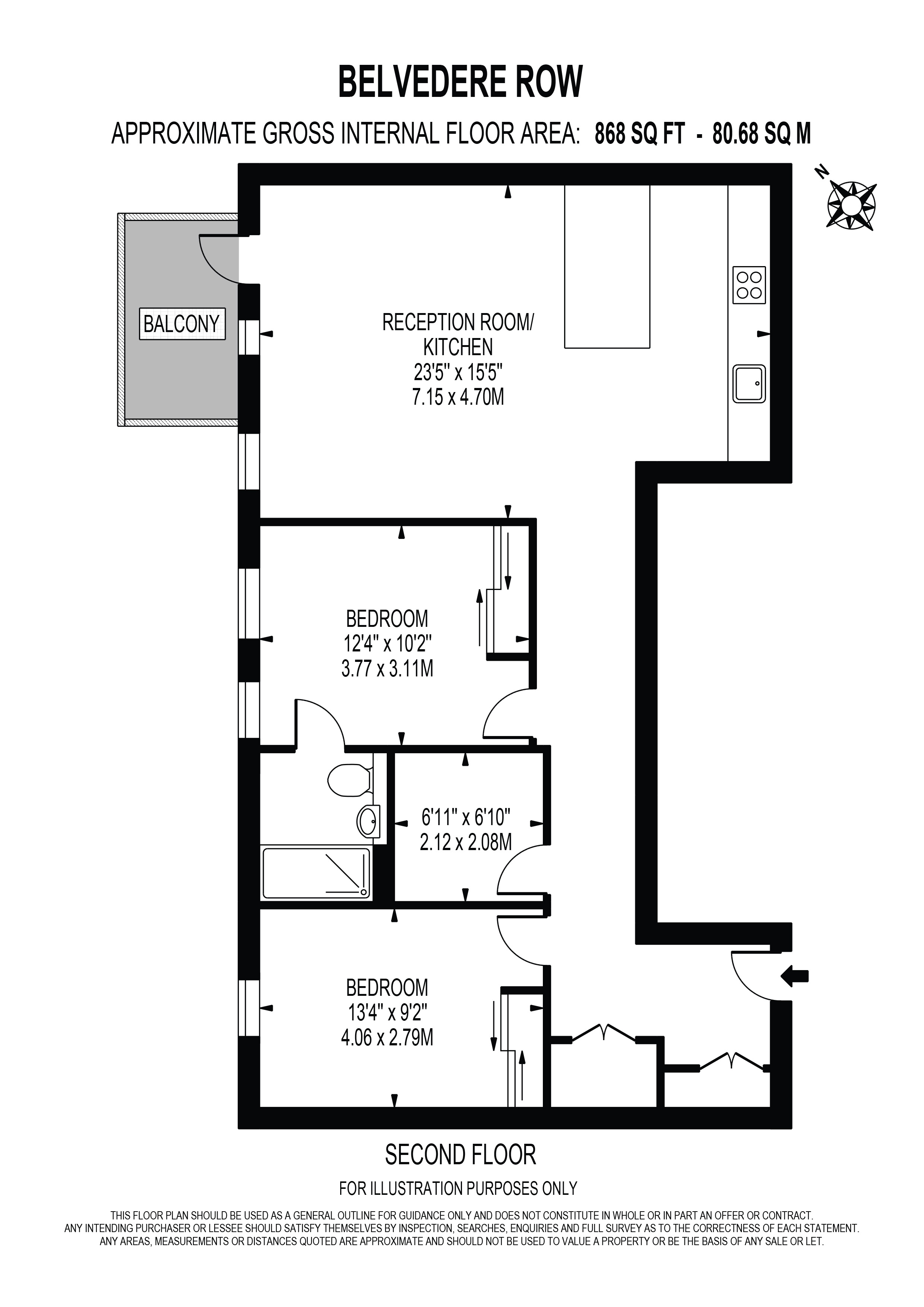 13 Belvedere Row Apartments, Fountain Park Way, London floorplan