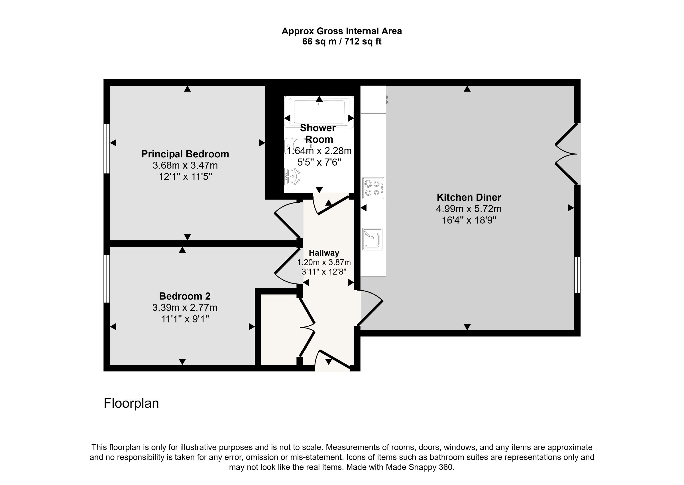 Apartment 6, Charbon Mews, Bristol floorplan