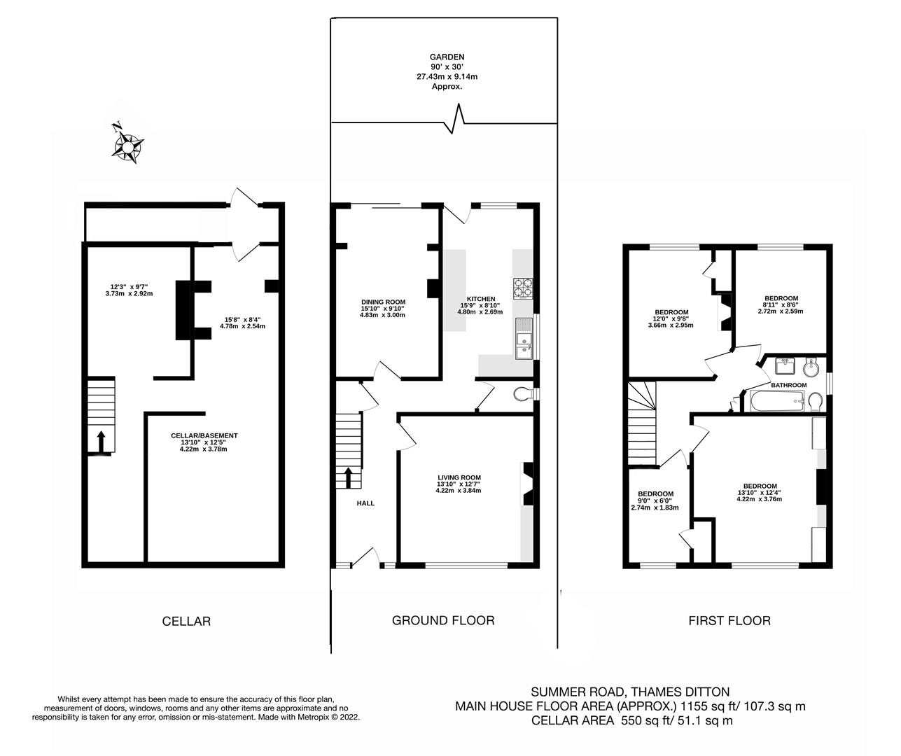 Sonning Cottage, Summer Road, Thames Ditton KT7, 4 bedroom semi
