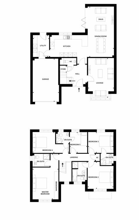 The Caerleon, The Willows, Olchfa, Swansea floorplan