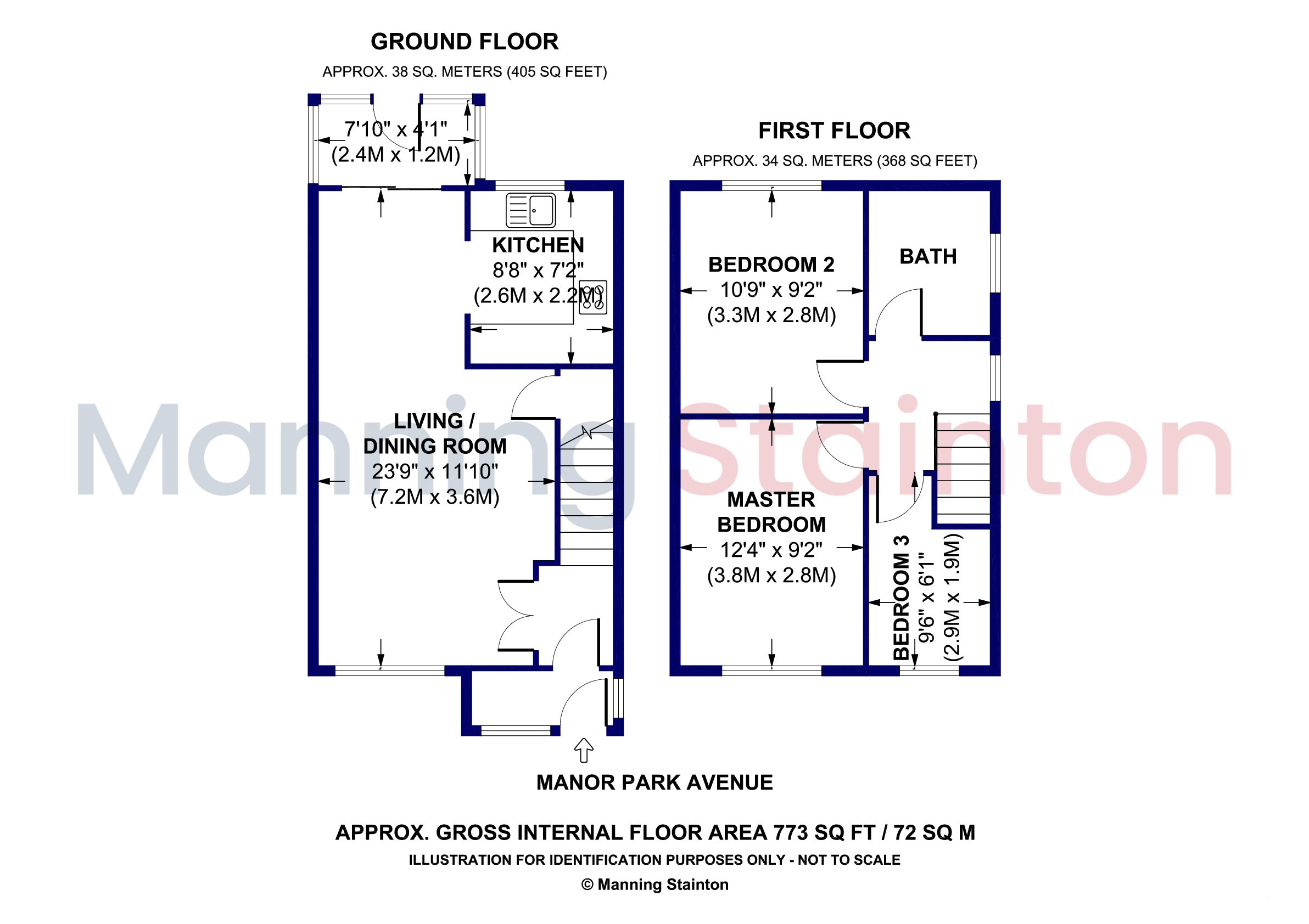 34, Manor Park Avenue, Castleford floorplan