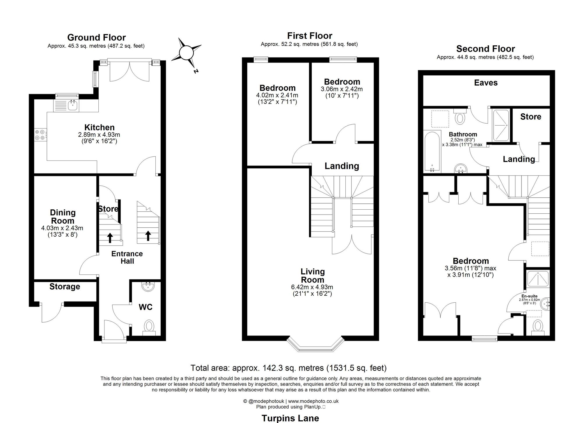 45 Turpins Lane, Woodford Green floorplan