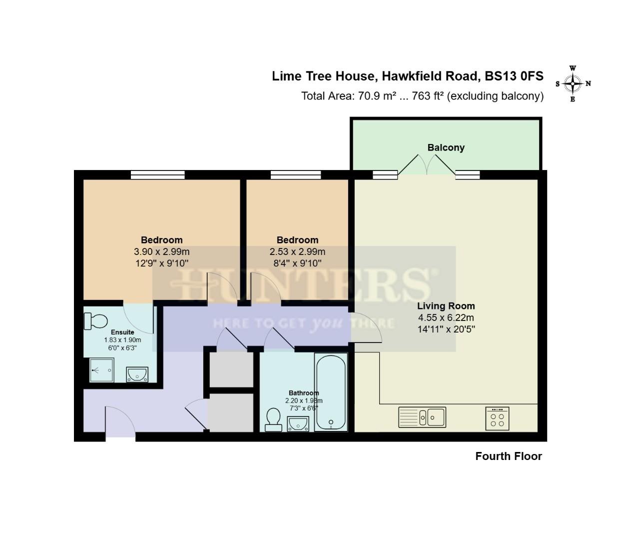Flat 31, Lime Tree House, Hawkfield Road, Bristol floorplan