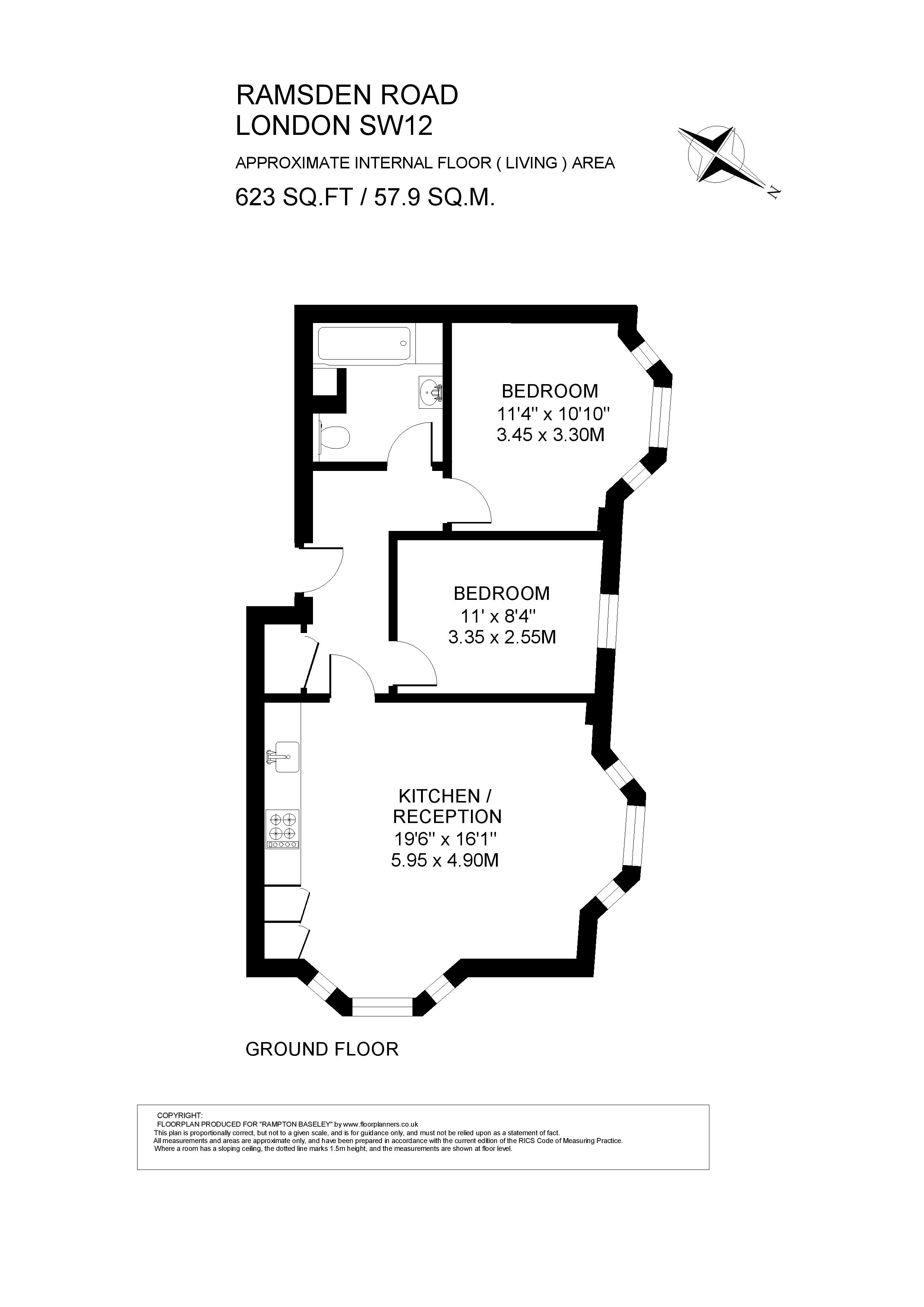 Flat 1, 89, Ramsden Road, London floorplan