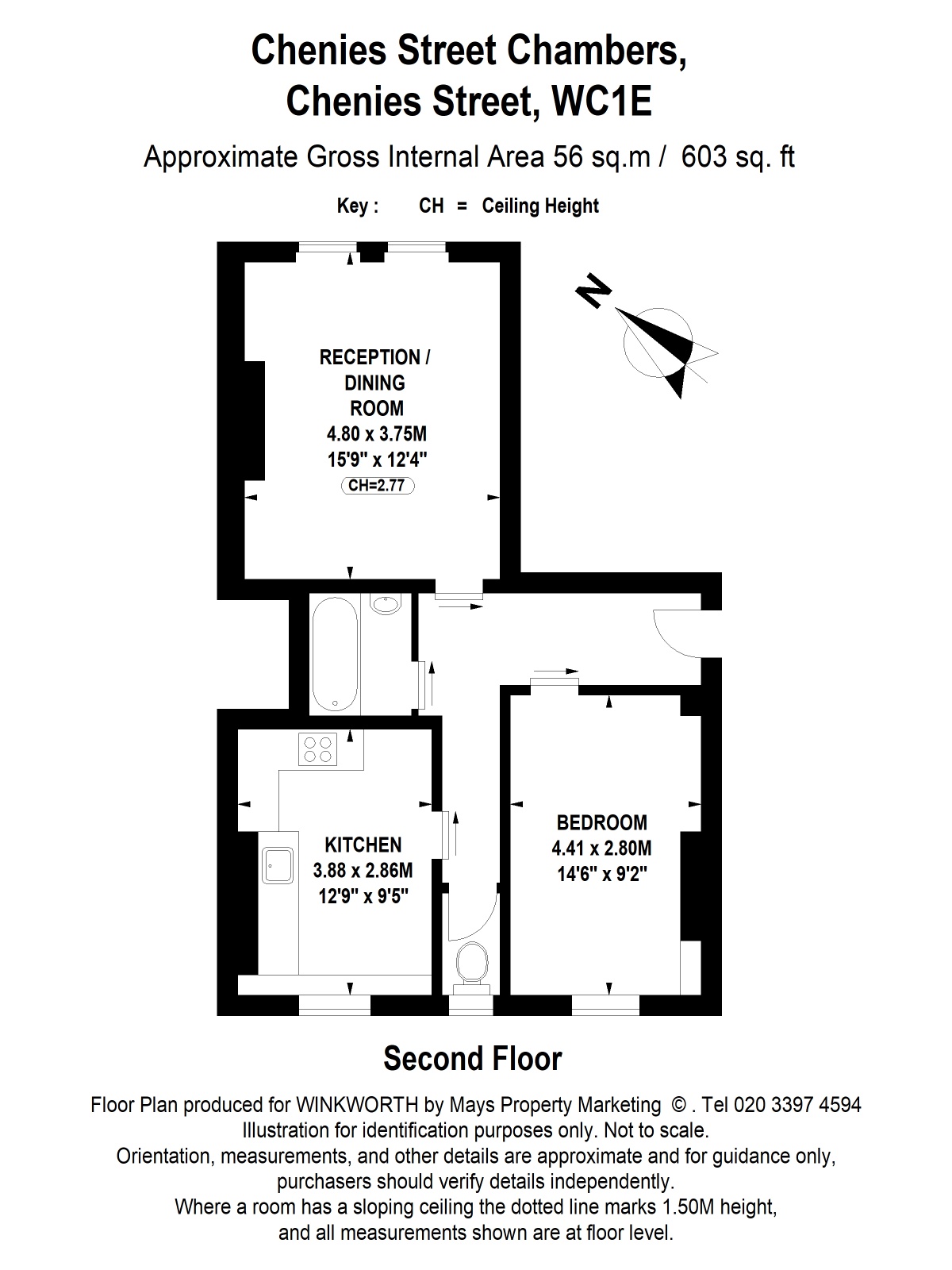 Flat 12, Chenies Street Chambers, 9, Chenies Street, London floorplan