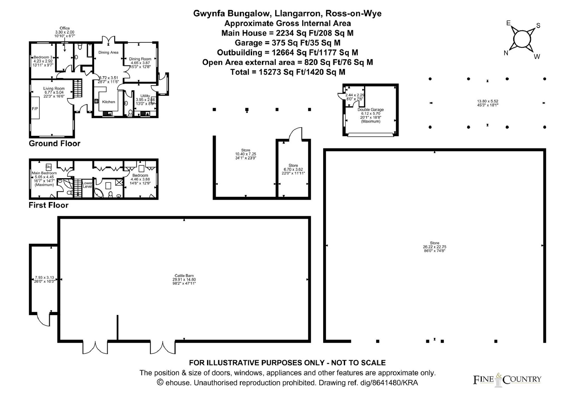 Gwynfa Bungalow, Ross-On-Wye floorplan