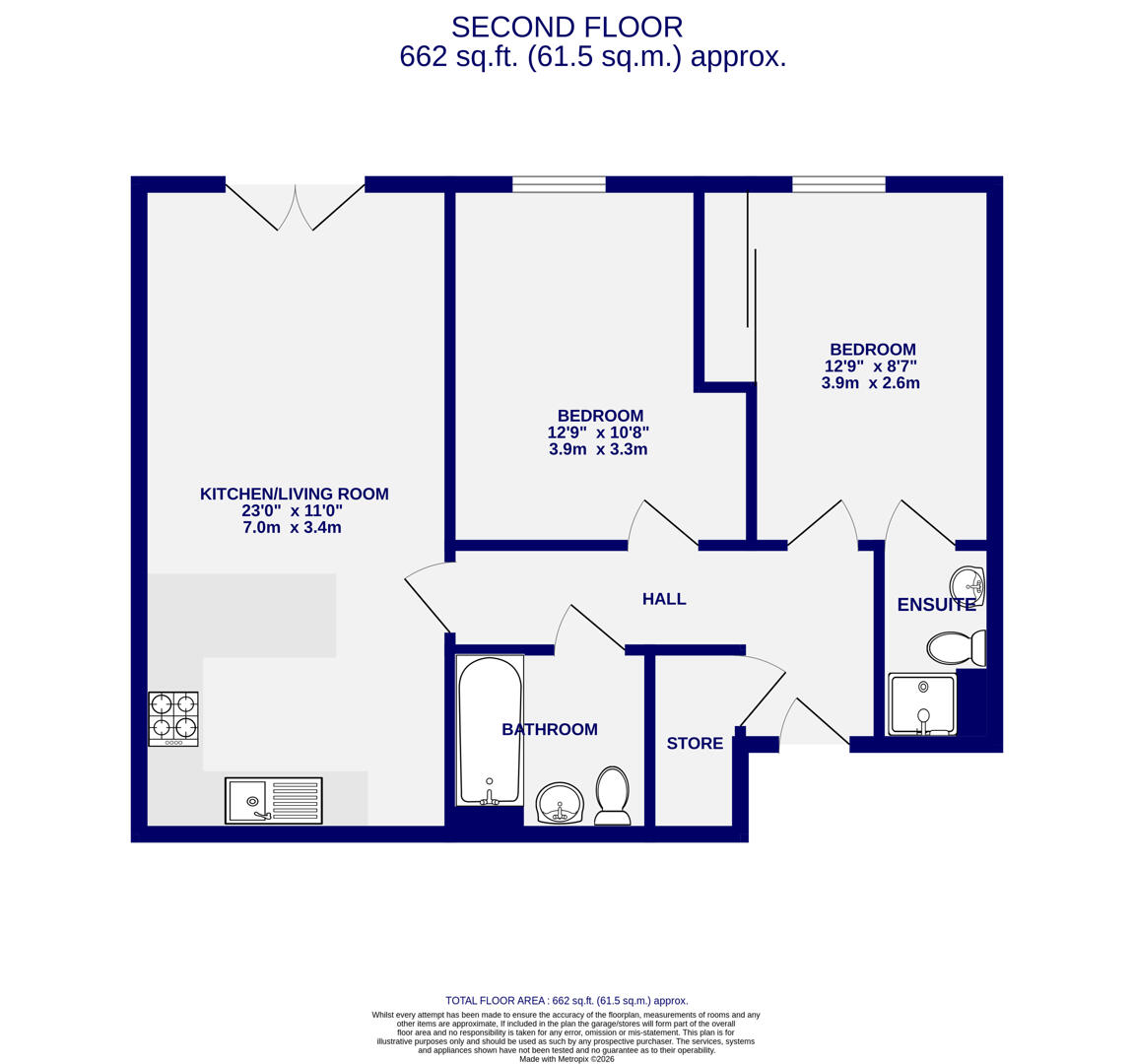 31, Shelley House, York floorplan
