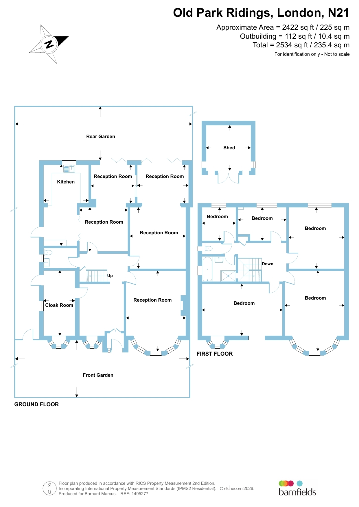 99, Old Park Ridings, London floorplan