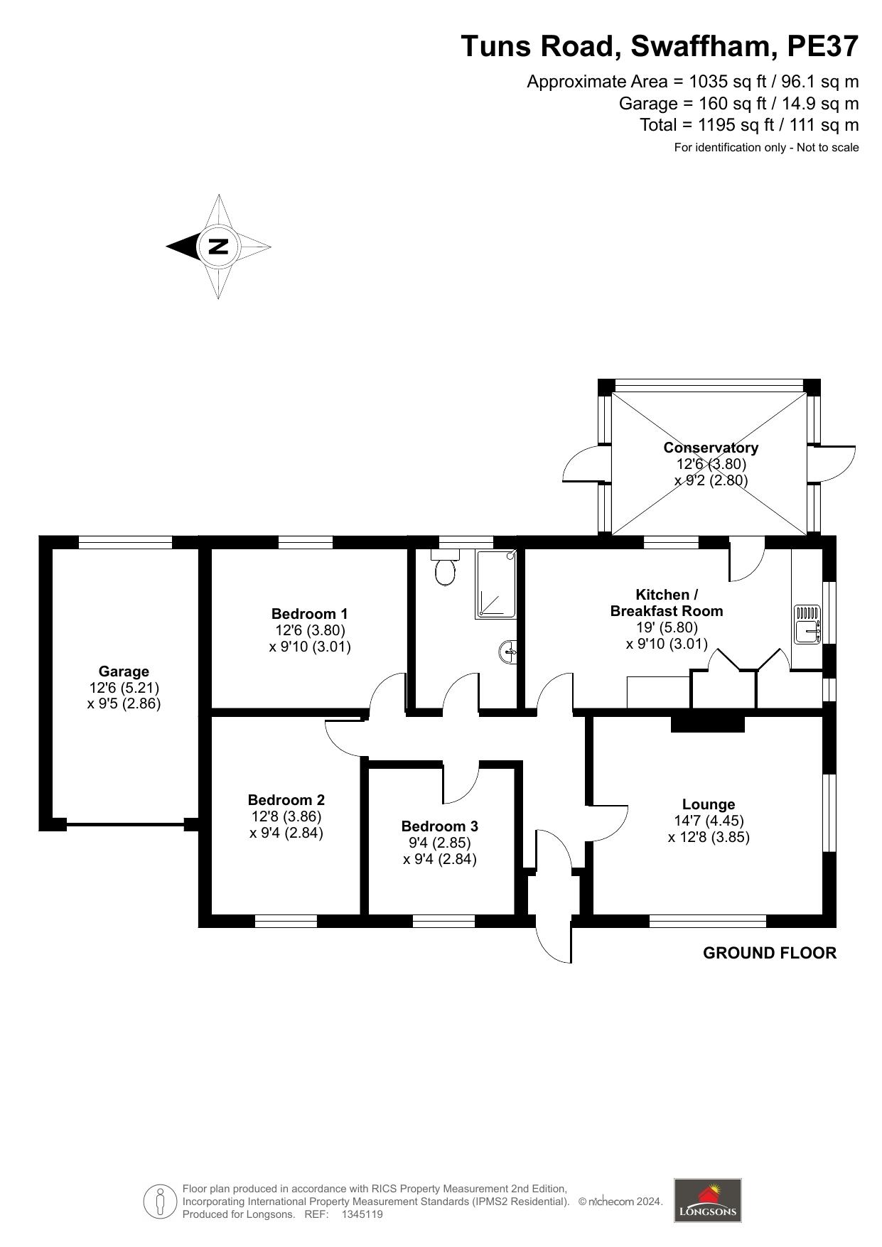 3, Tuns Road, Swaffham floorplan