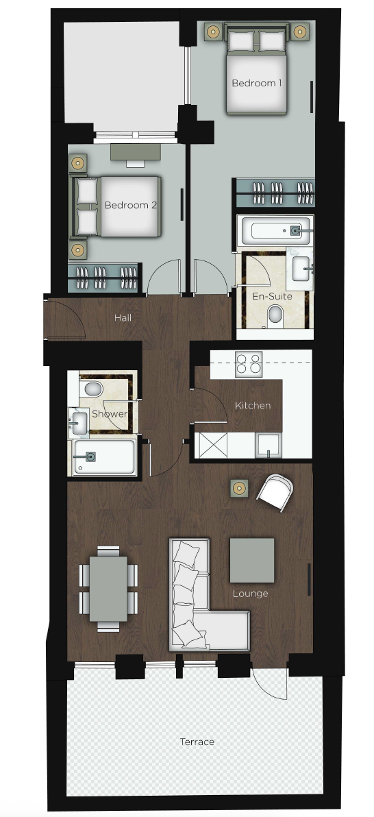 86-92, Garden House, Kensington Gardens Square, London floorplan