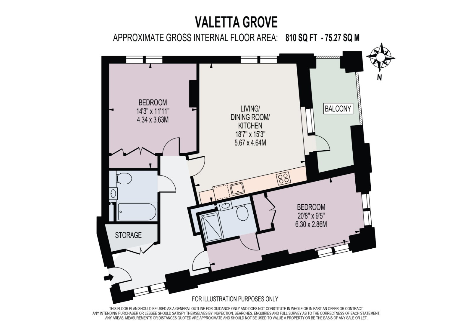 Flat 30, 200, Plaistow Road, London floorplan