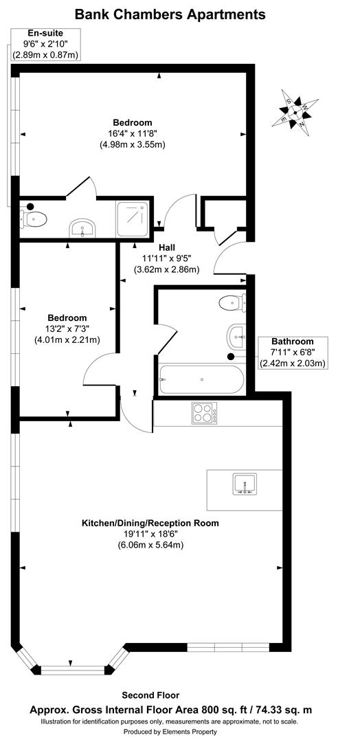 Flat 4 Bank Chambers Apartments 199A, High Street, London floorplan