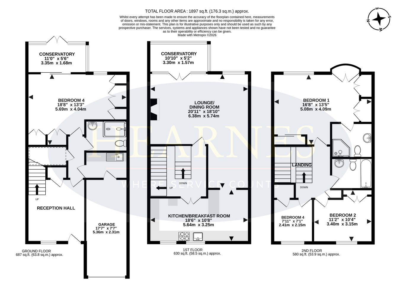3, Evening Glade, Ferndown floorplan