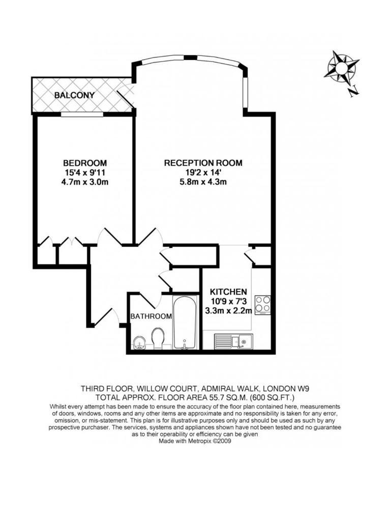 Willow Court, Admiral Walk, London W9, London floorplan