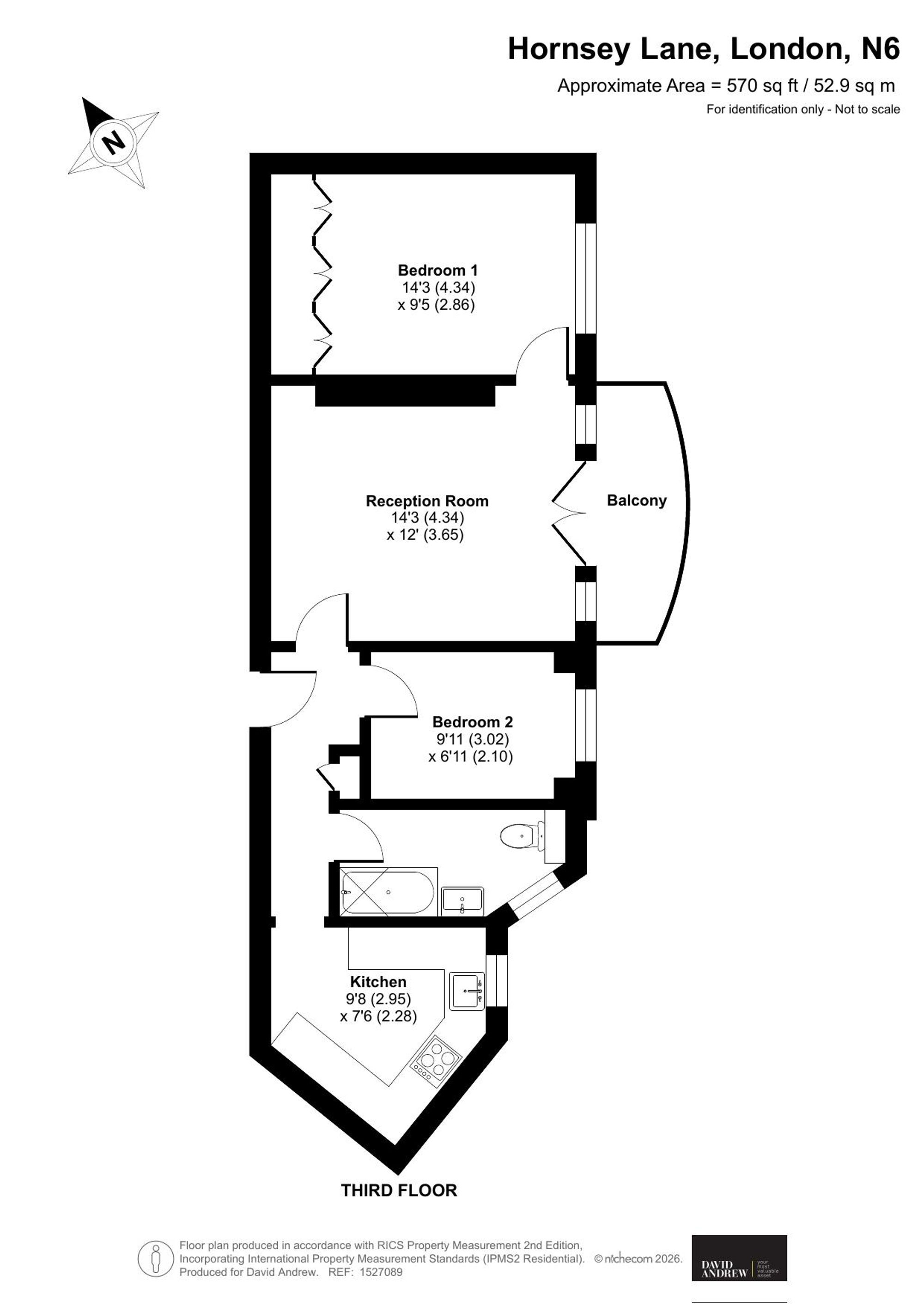 Flat 19 Third Floor, Northwood Hall Hornsey Lane, London floorplan