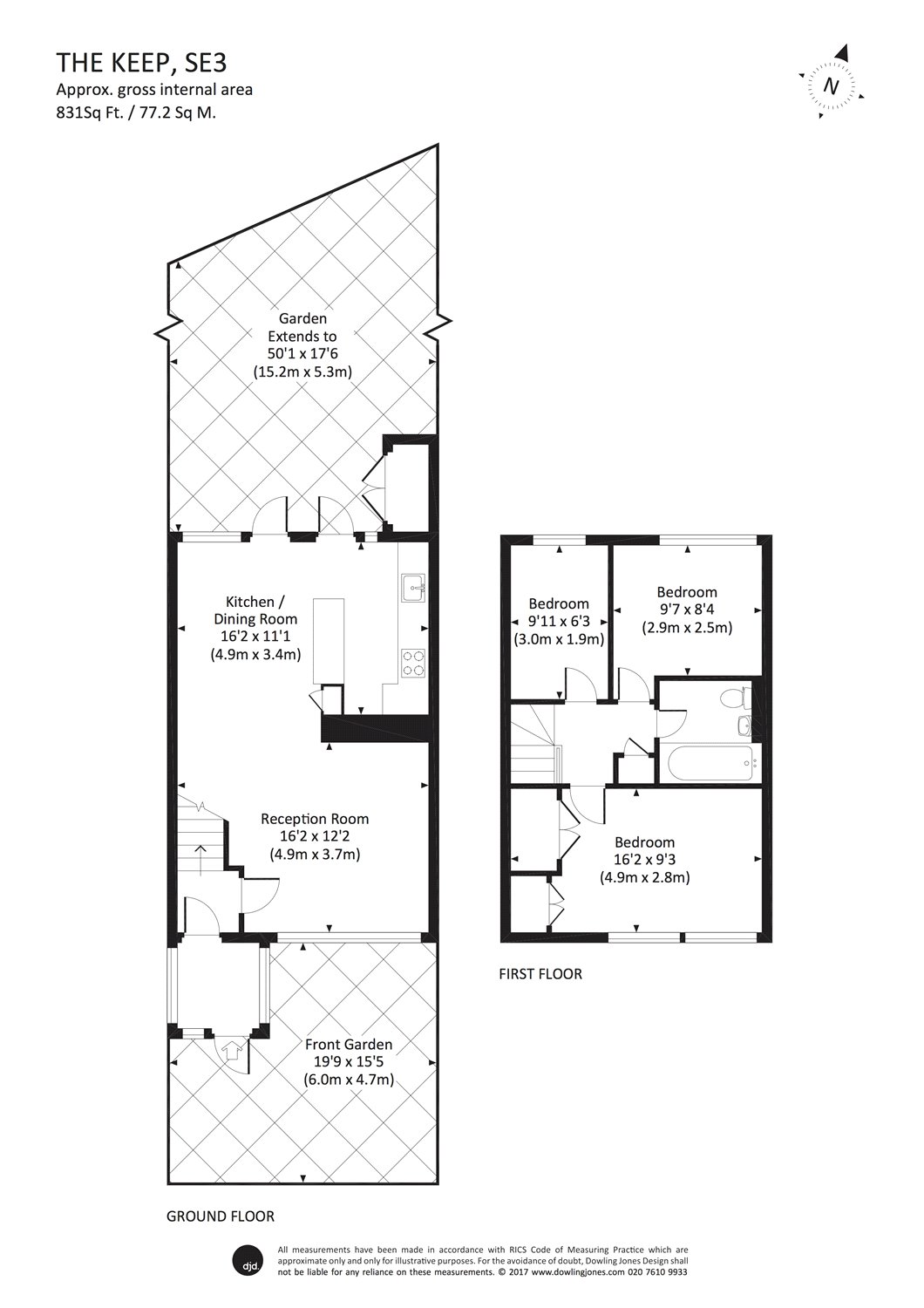 3 Bedrooms Terraced house to rent in The Keep, Blackheath, London SE3