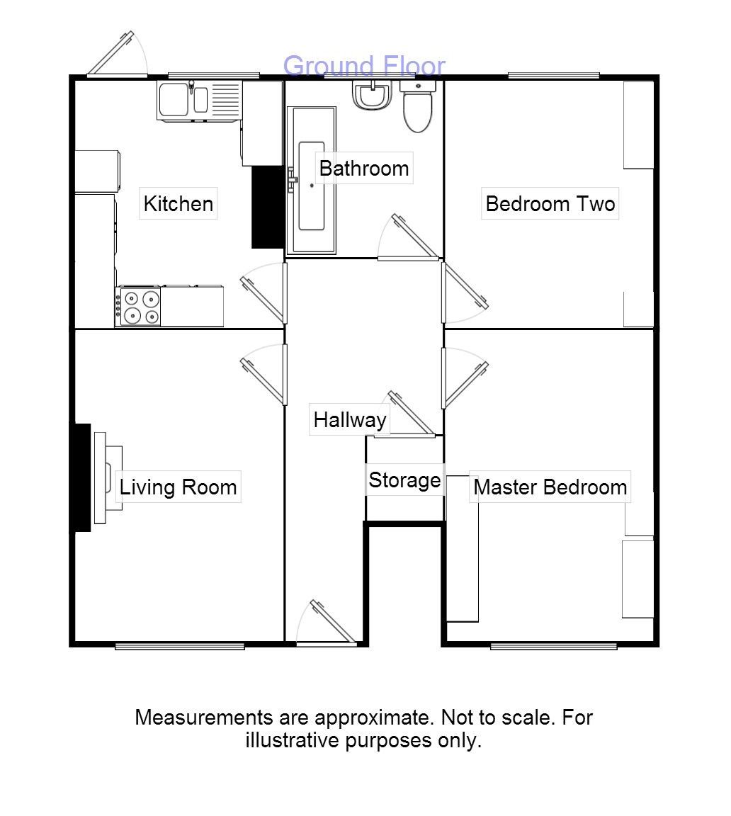 2 Bedrooms Flat to rent in Springfield Road, Sale M33