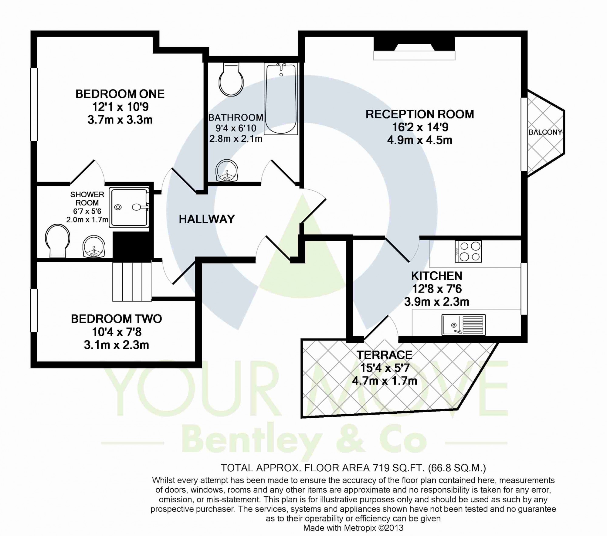2 Bedrooms Flat to rent in Hilldrop Road, Camden N7