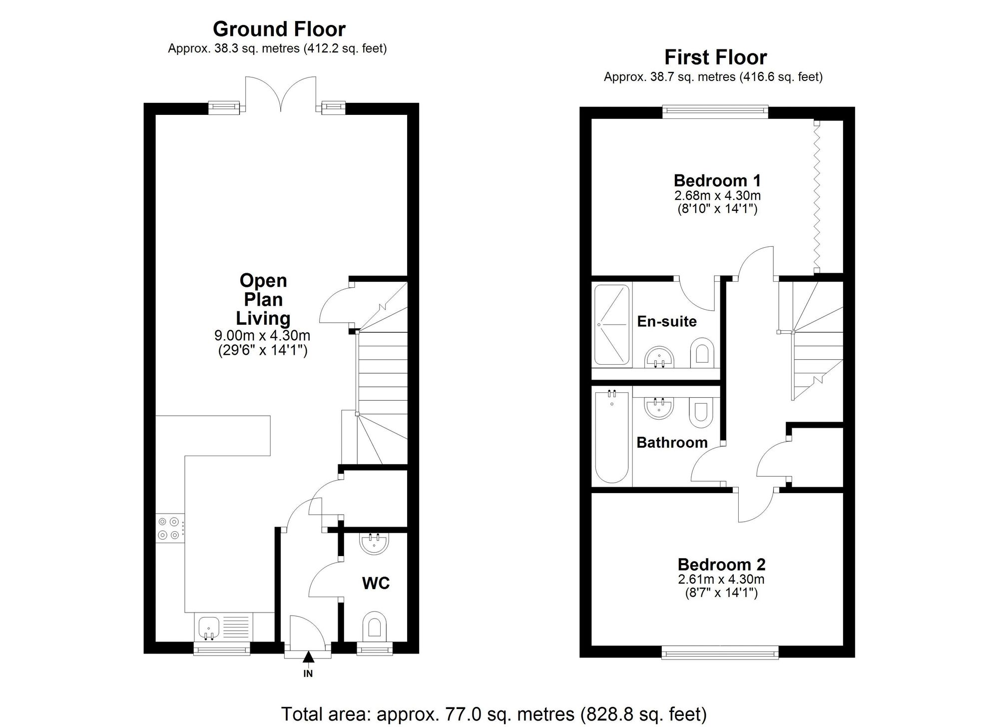 Windmill Lane, East Grinstead RH19, 2 bedroom terraced house for sale
