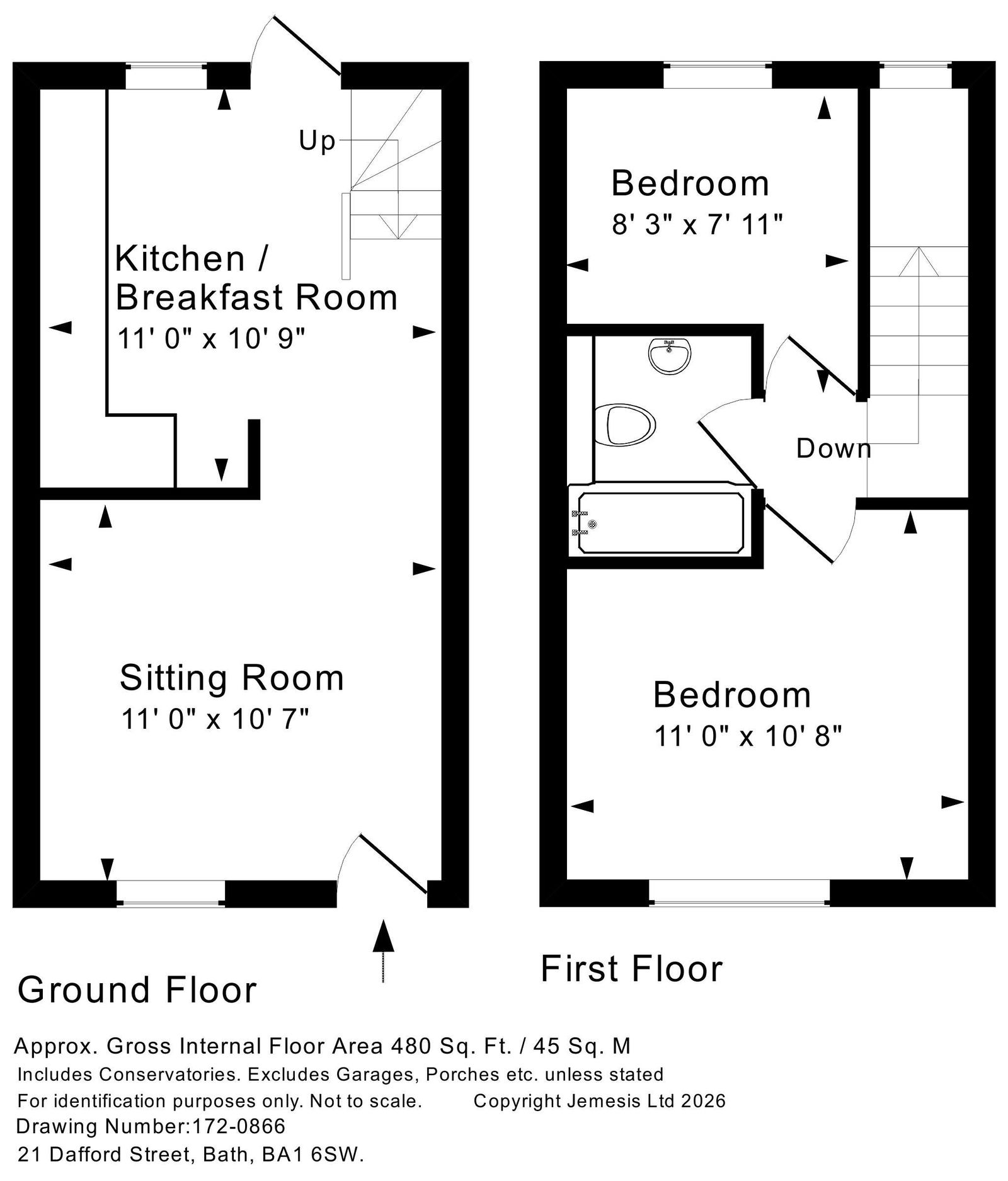 21, Dafford Street, Bath floorplan