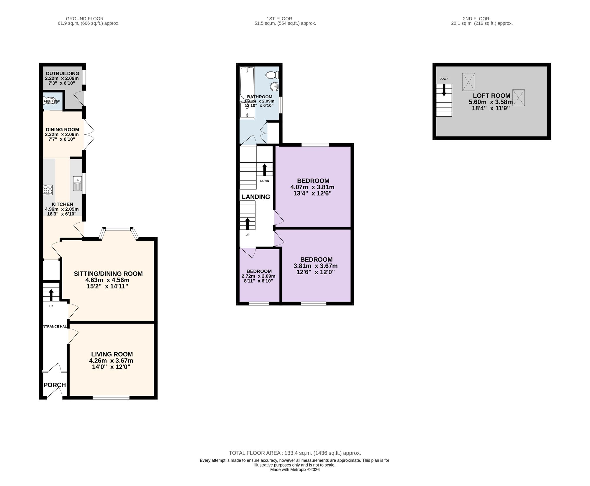 37 Little Lane, Preston floorplan