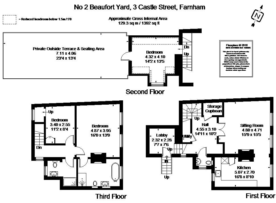 3 Bedrooms Flat to rent in Castle Street, Farnham GU9