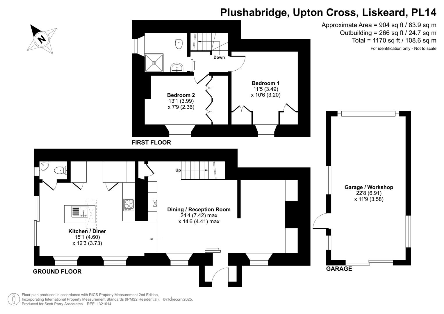 The Cottage, Liskeard floorplan