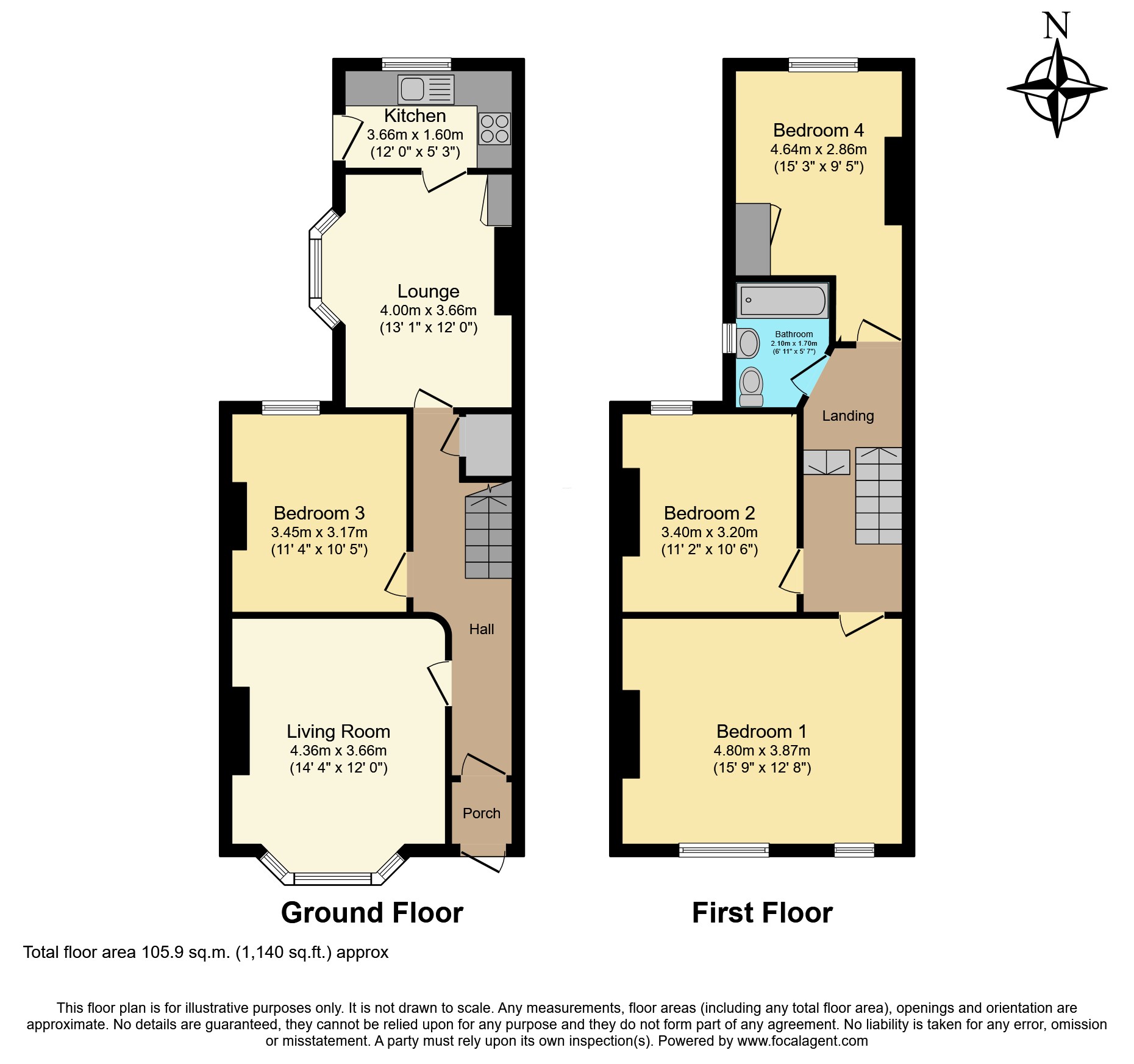 83, Sydney Road, London floorplan