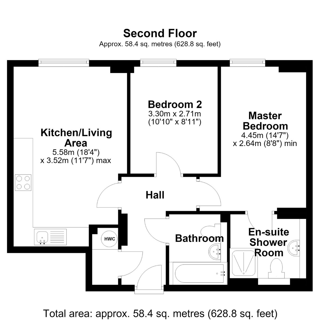 Apartment 16, 25, Leys Avenue, Letchworth Garden City floorplan