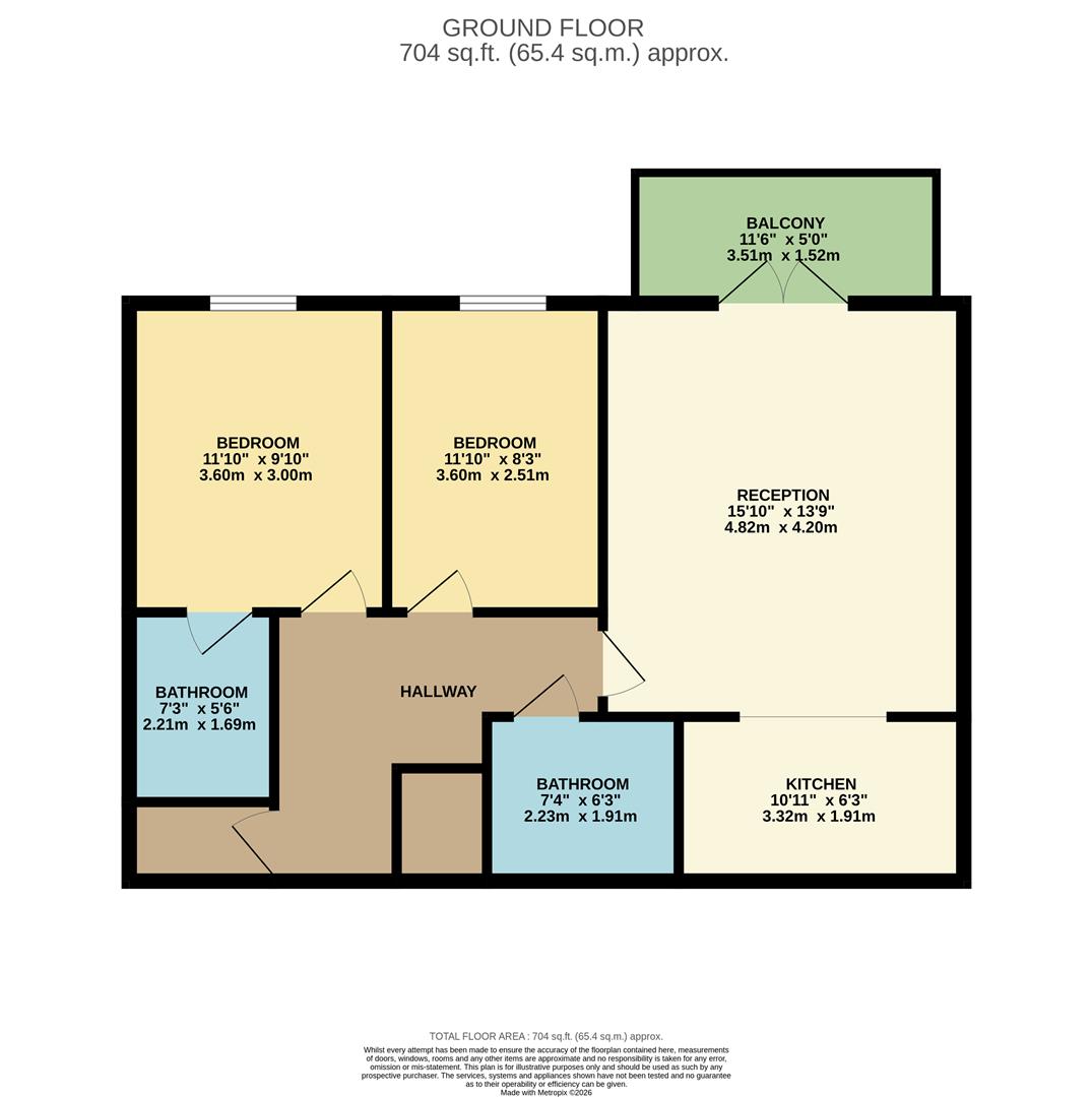 Flat 2, Mayfair Court, Observer Drive, Watford floorplan