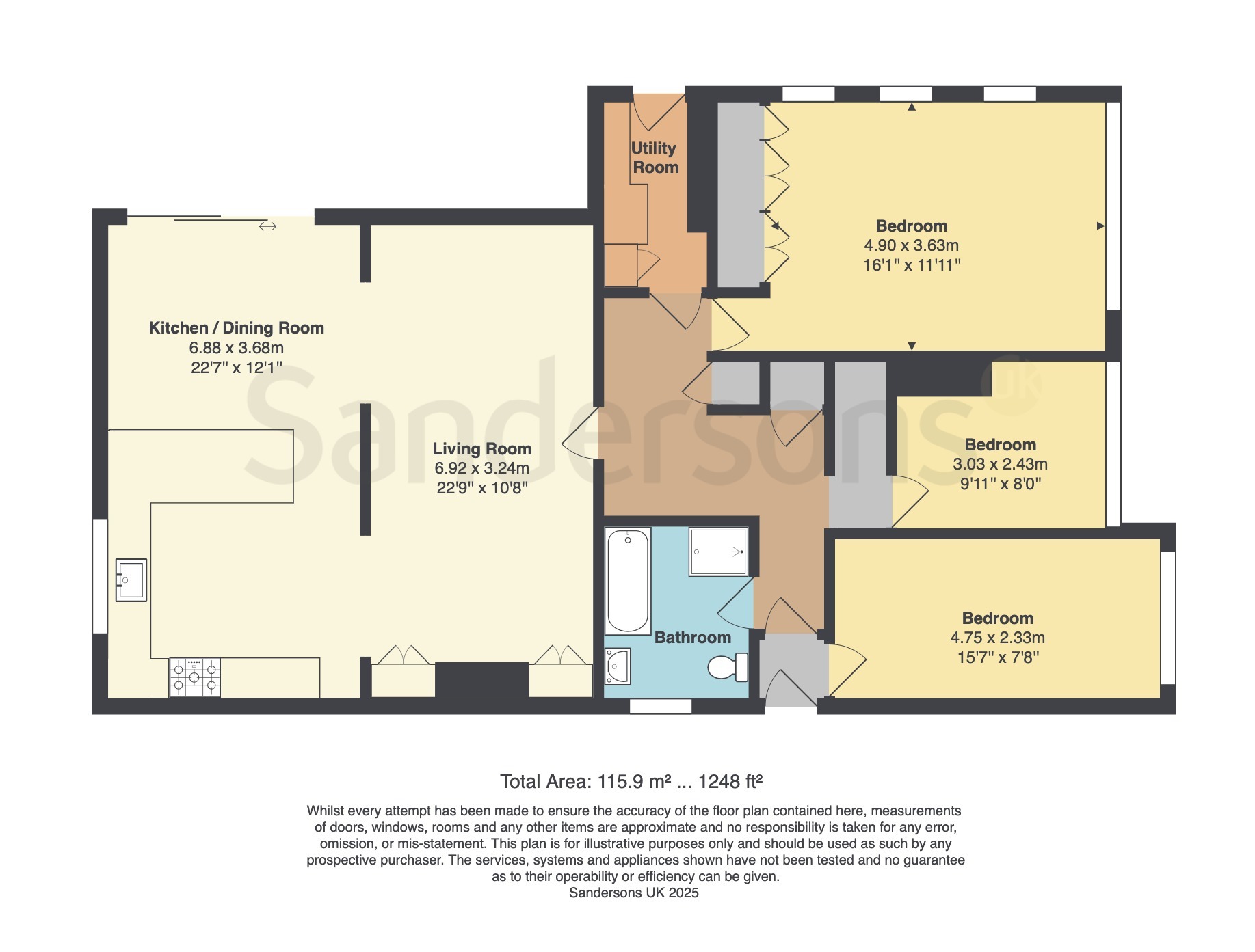 14 Kirkwood Avenue, Woodchurch, Kent floorplan