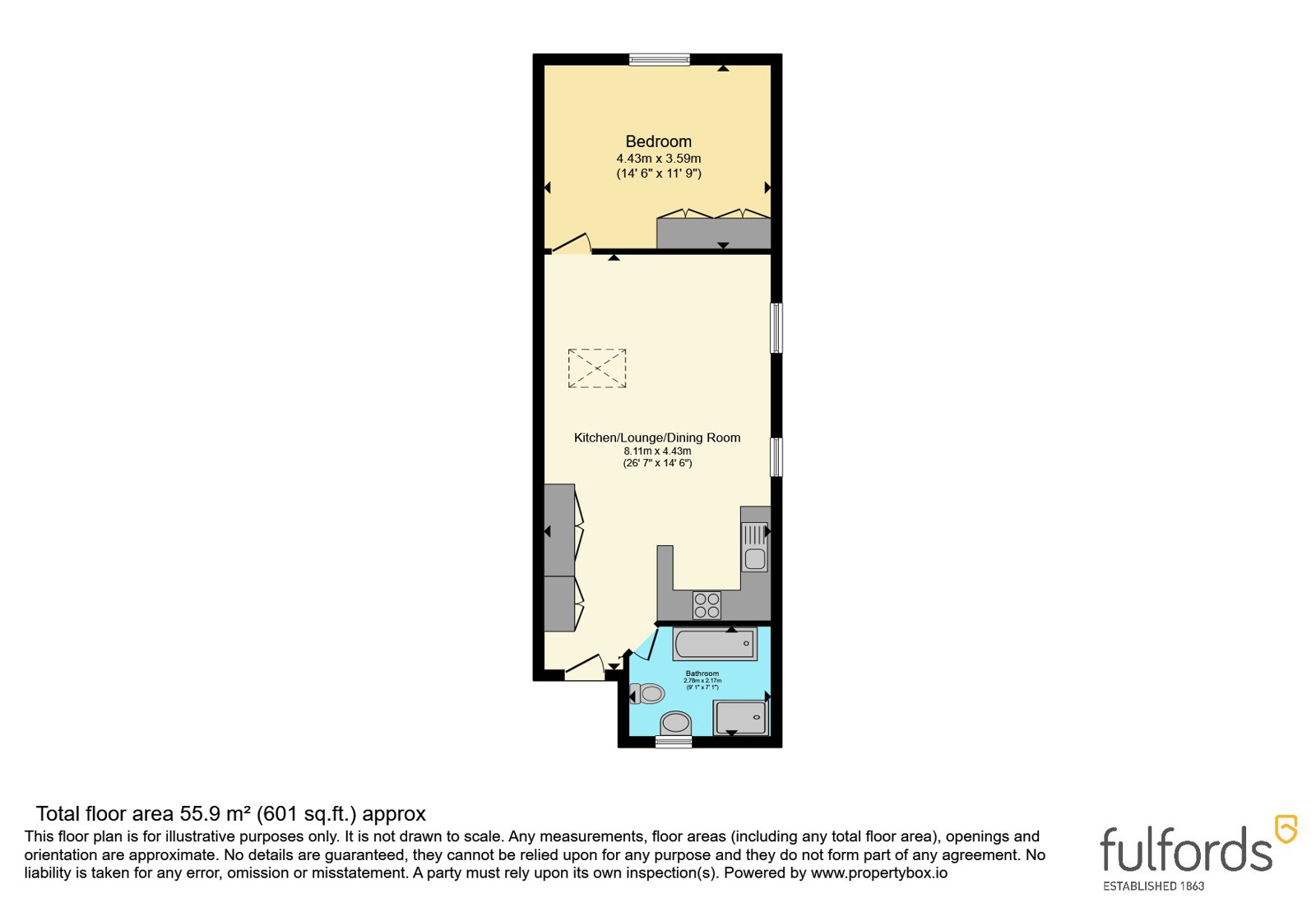 Flat 3,, Brutus Centre, Devon floorplan