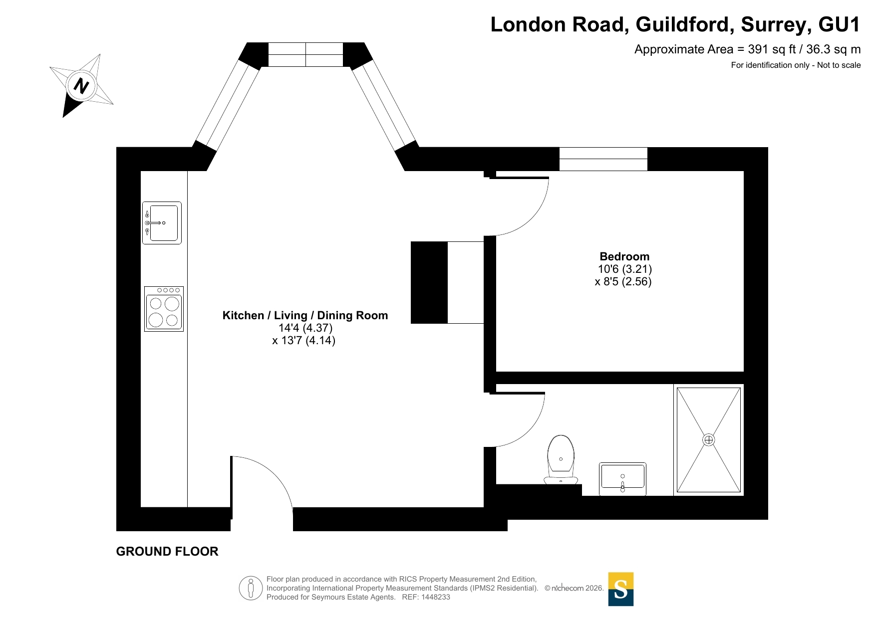 Flat 2 Marlyns House, 79, London Road, Surrey floorplan
