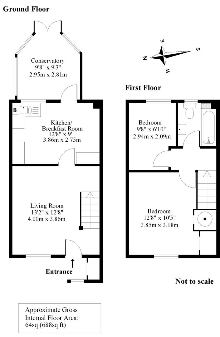 Sullivans Reach, Walton On Thames, Surrey KT12, 2 bedroom terraced house for sale 63782717