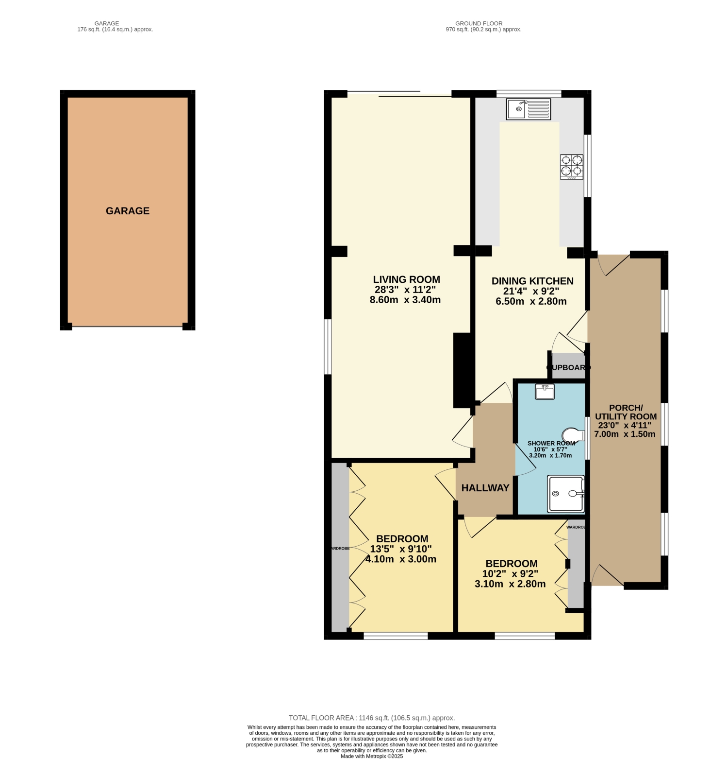 13, Byron Close, Dronfield floorplan