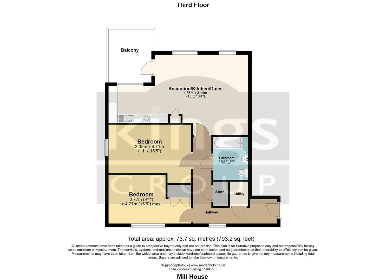 14 Mill House, 4, Canning Square, Enfield floorplan