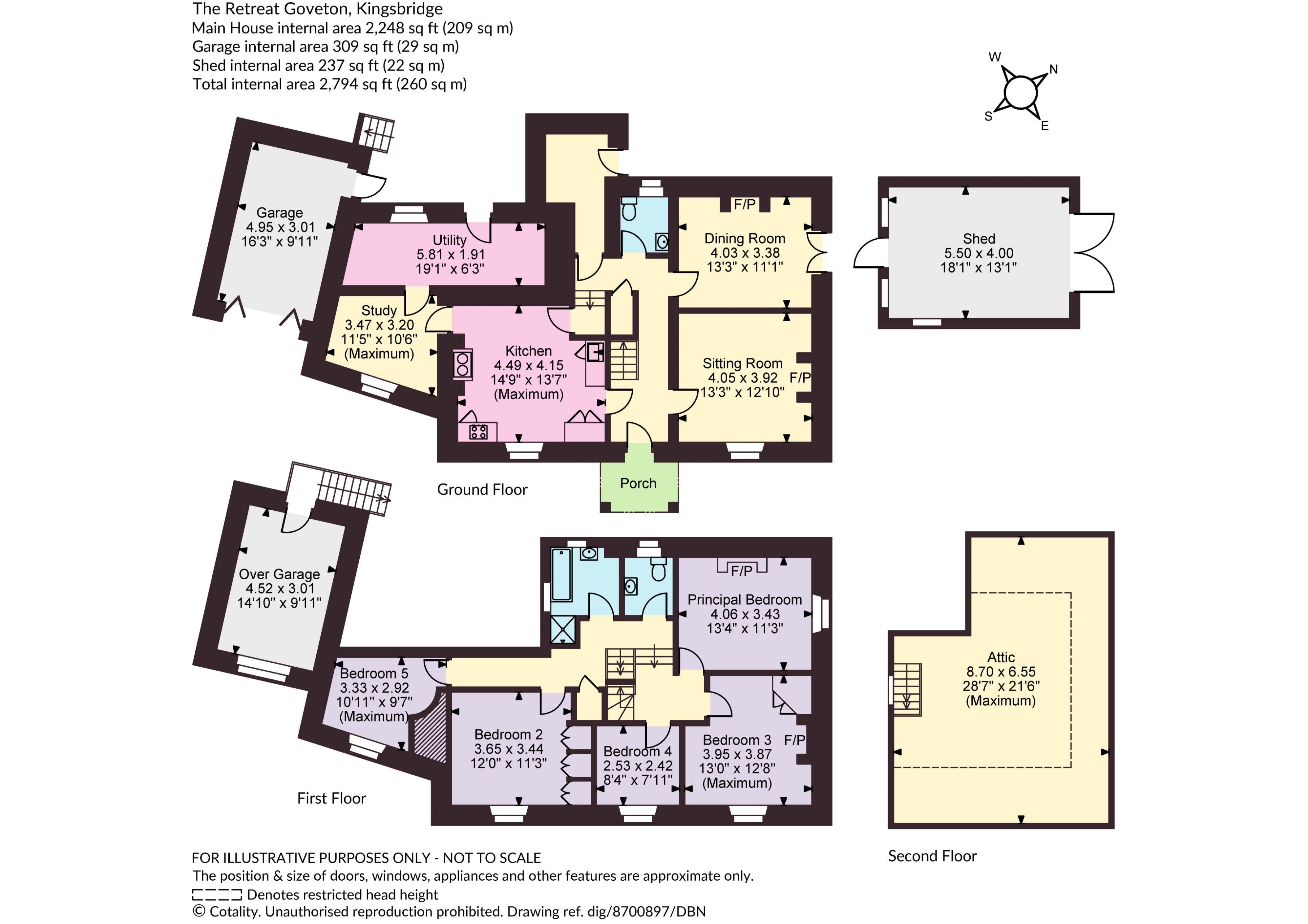 The Retreat,, Goveton, Devon floorplan