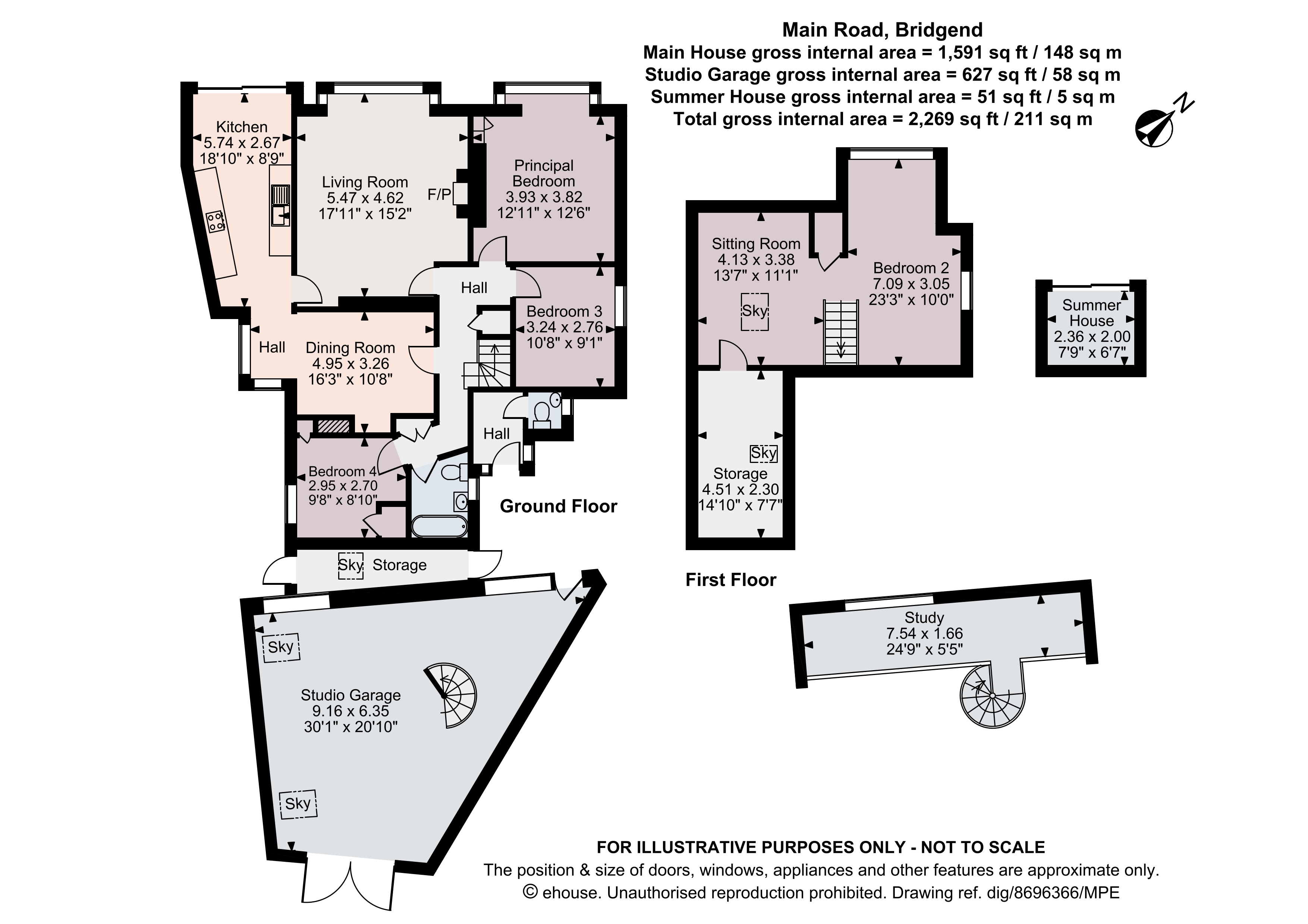 White Lodge, 1, Main Road, Bridgend floorplan