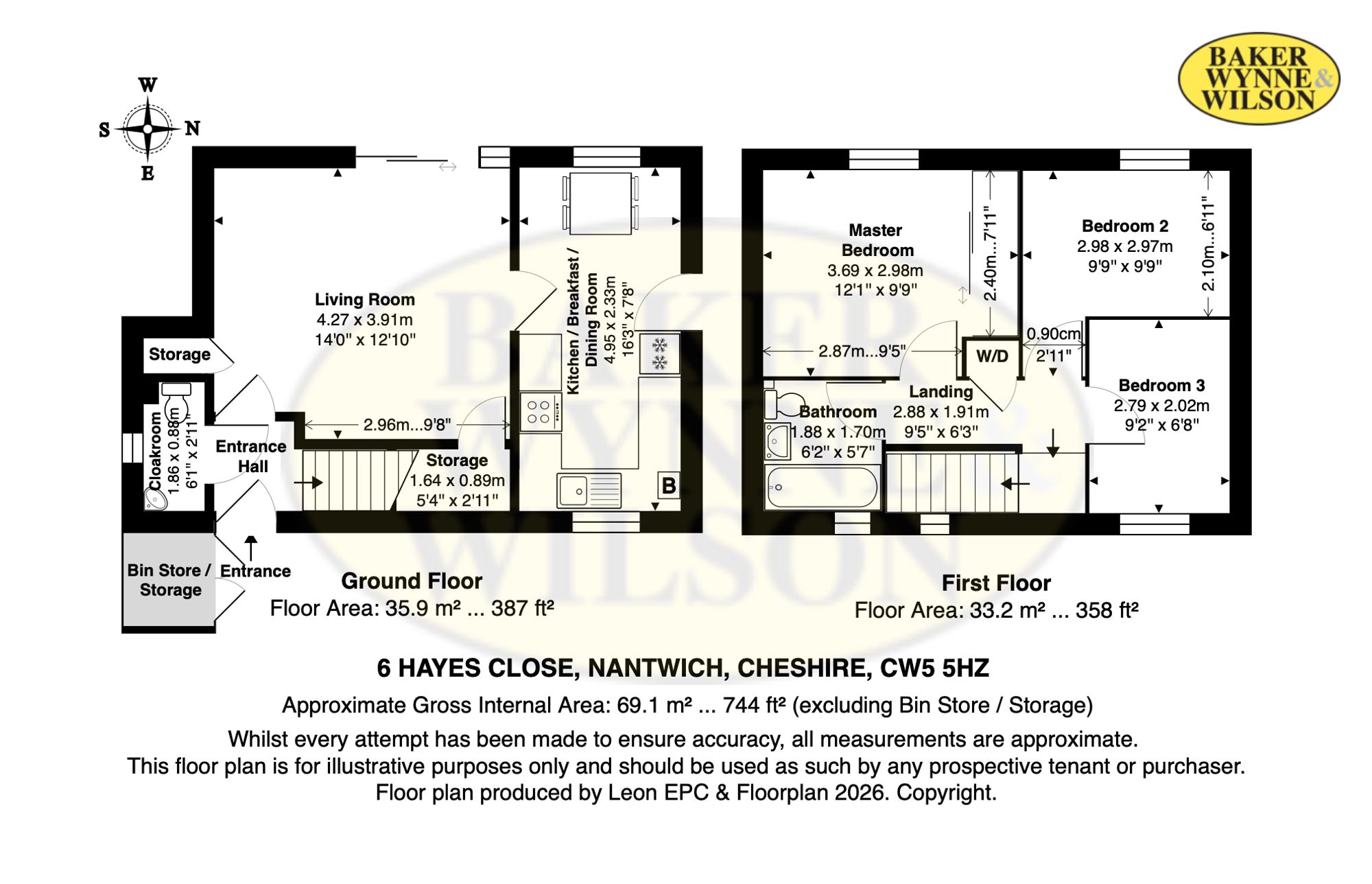 6 Hayes Close, Nantwich floorplan