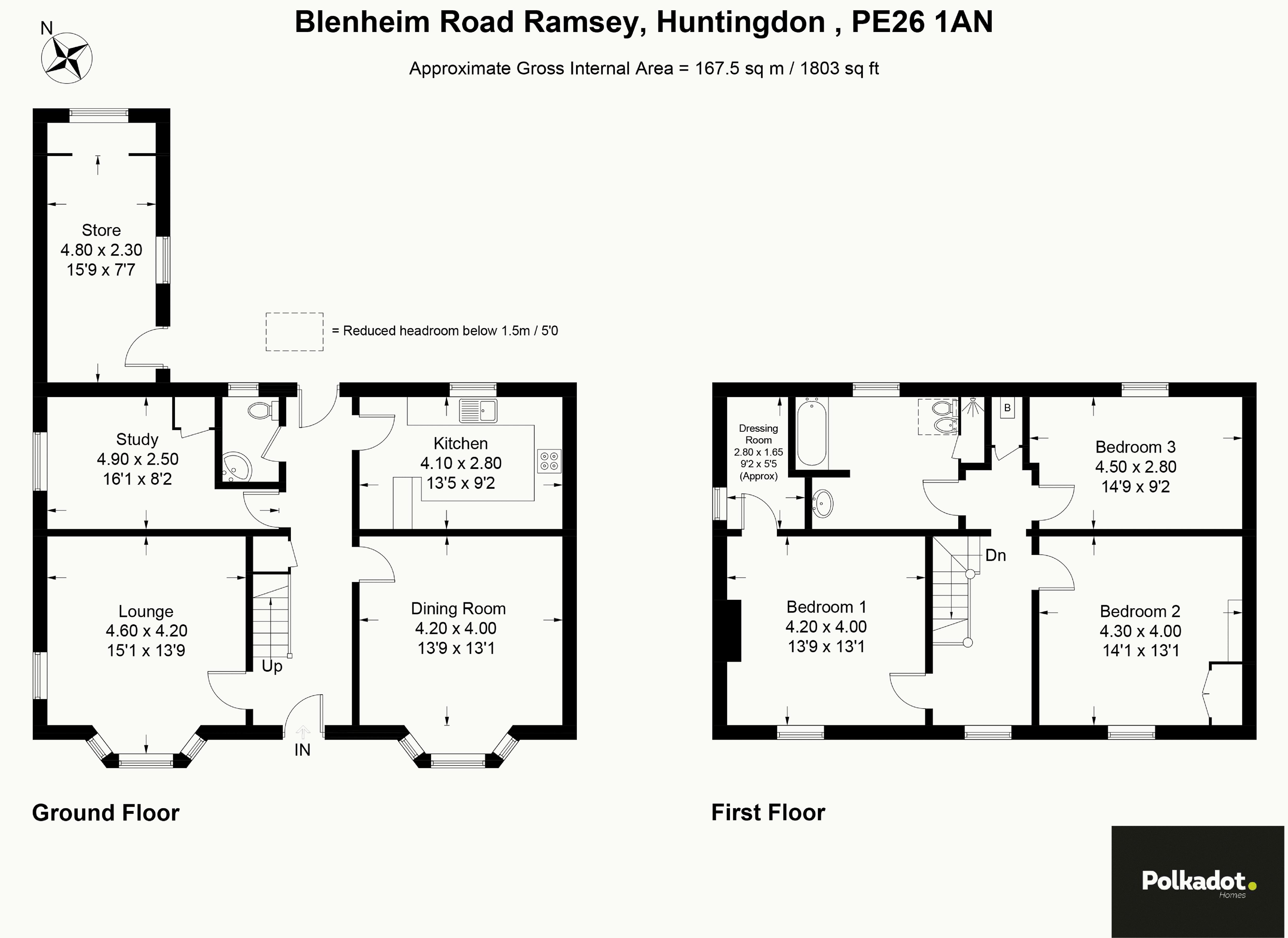 3 bed detached house for sale in Blenheim Road, Ramsey, Huntingdon PE26