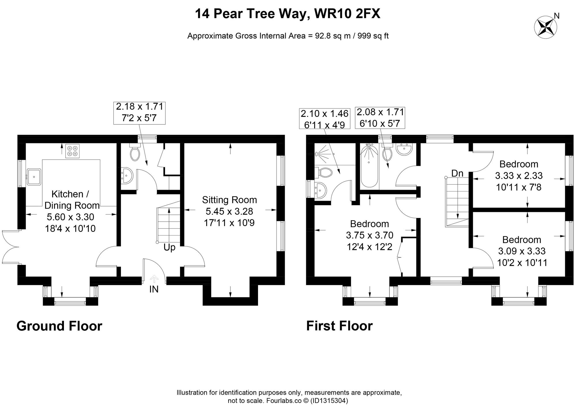 14 Pear Tree Way, Pershore floorplan