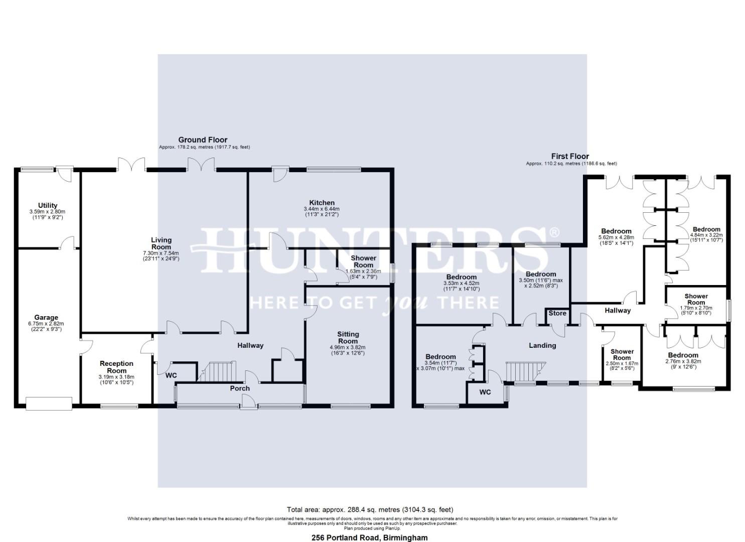 256, Portland Road, Birmingham floorplan