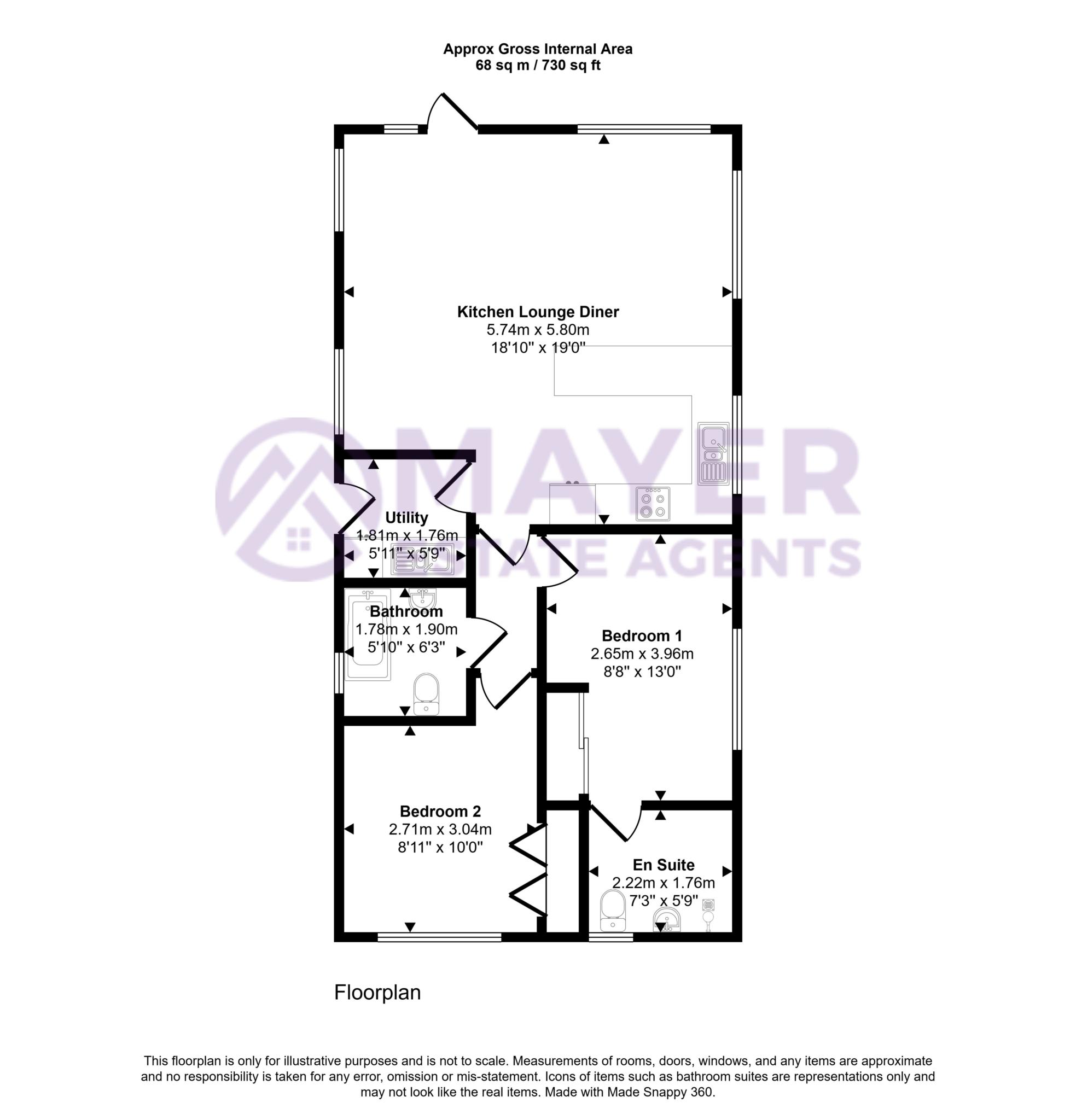 2, Meadow View, Plymouth floorplan