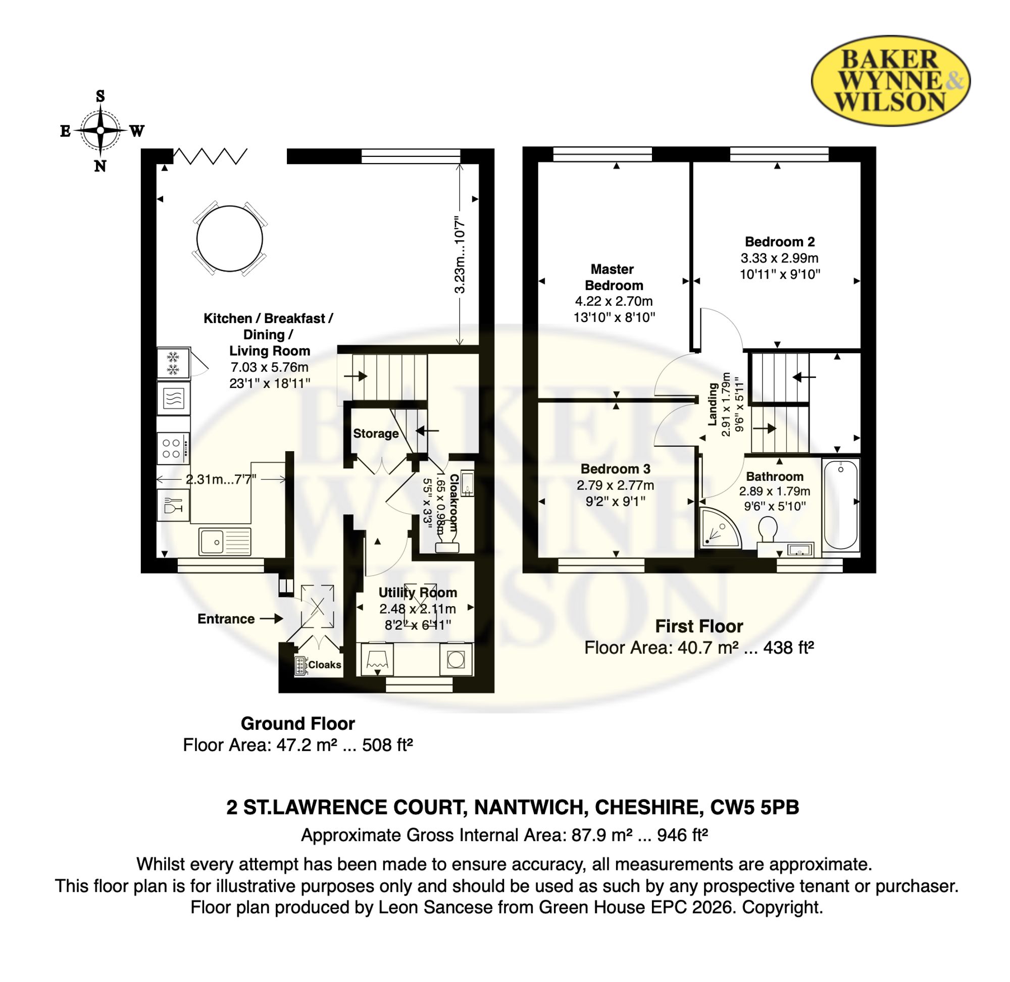 2 St. Lawrence Court, Nantwich floorplan