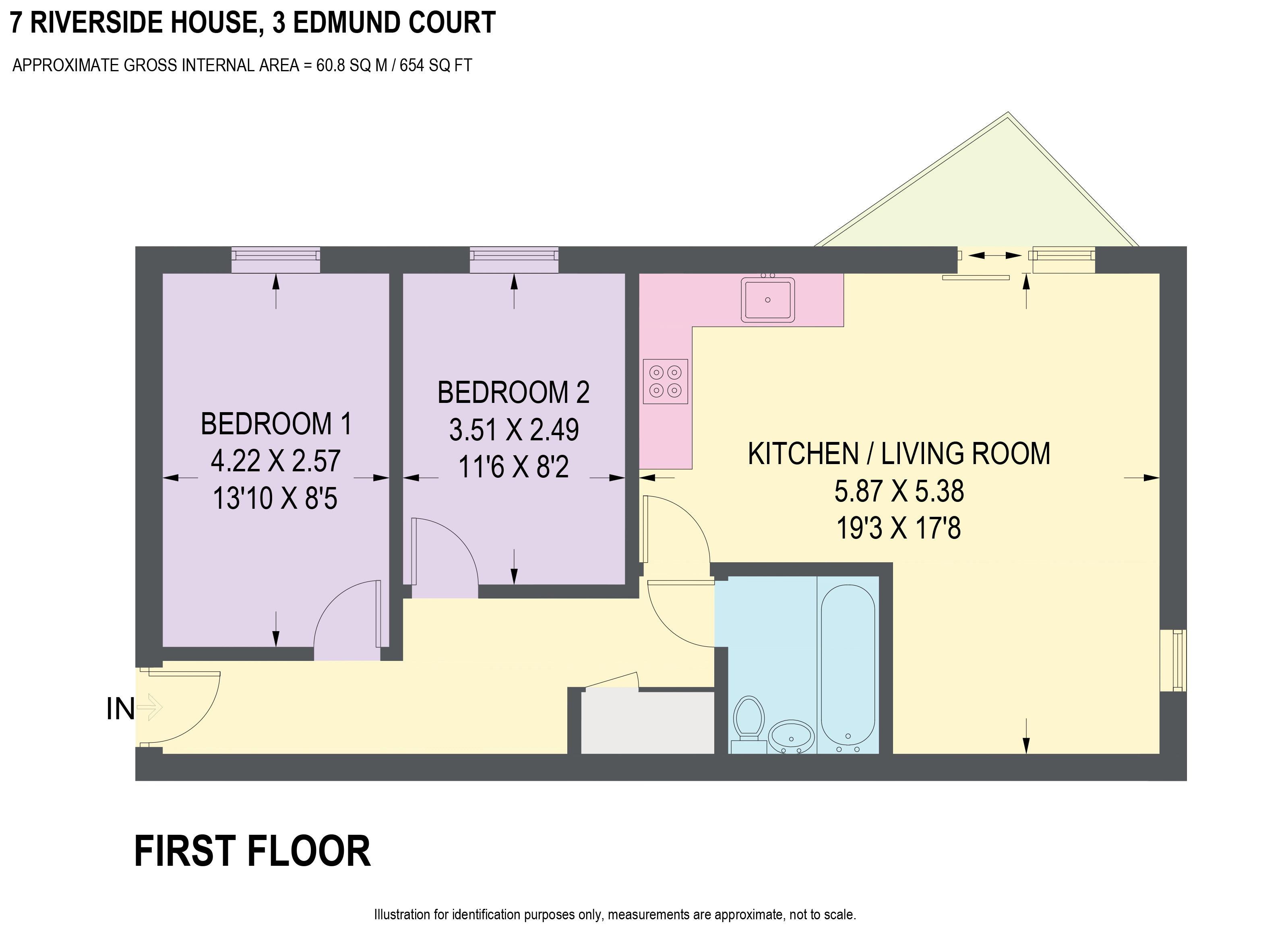 2 Bedrooms Flat for sale in Riverside House, 3 Edmund Court, Sheffield S2