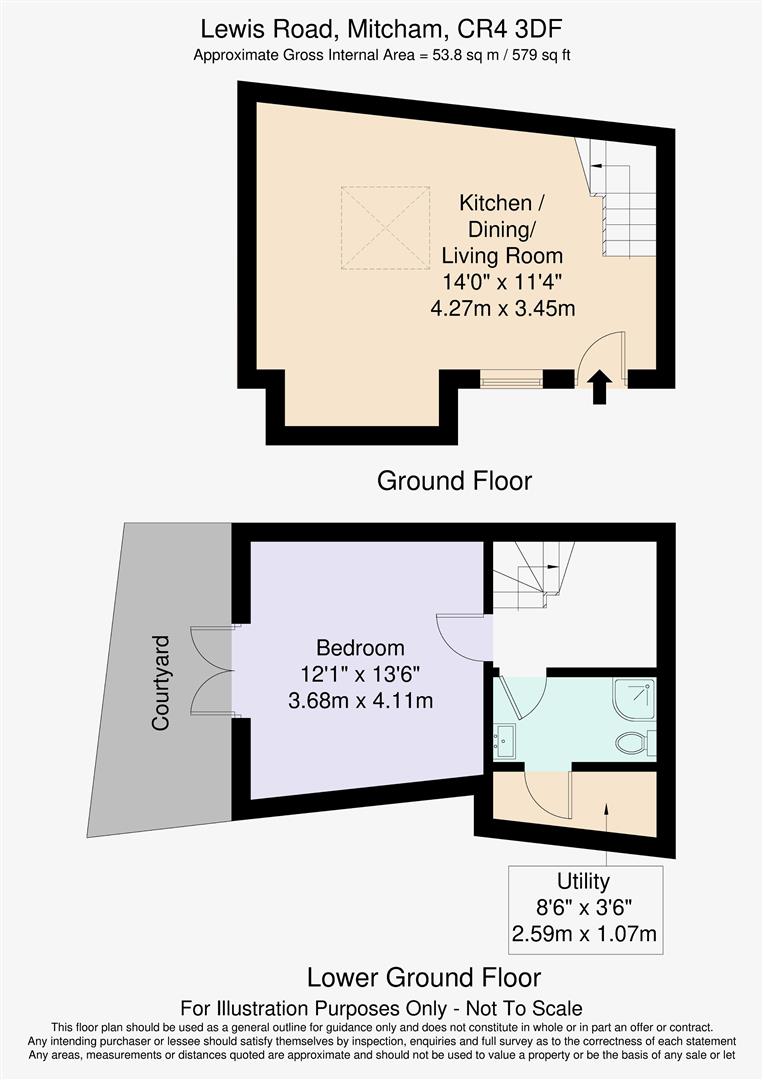17, Lewis Road, Mitcham floorplan