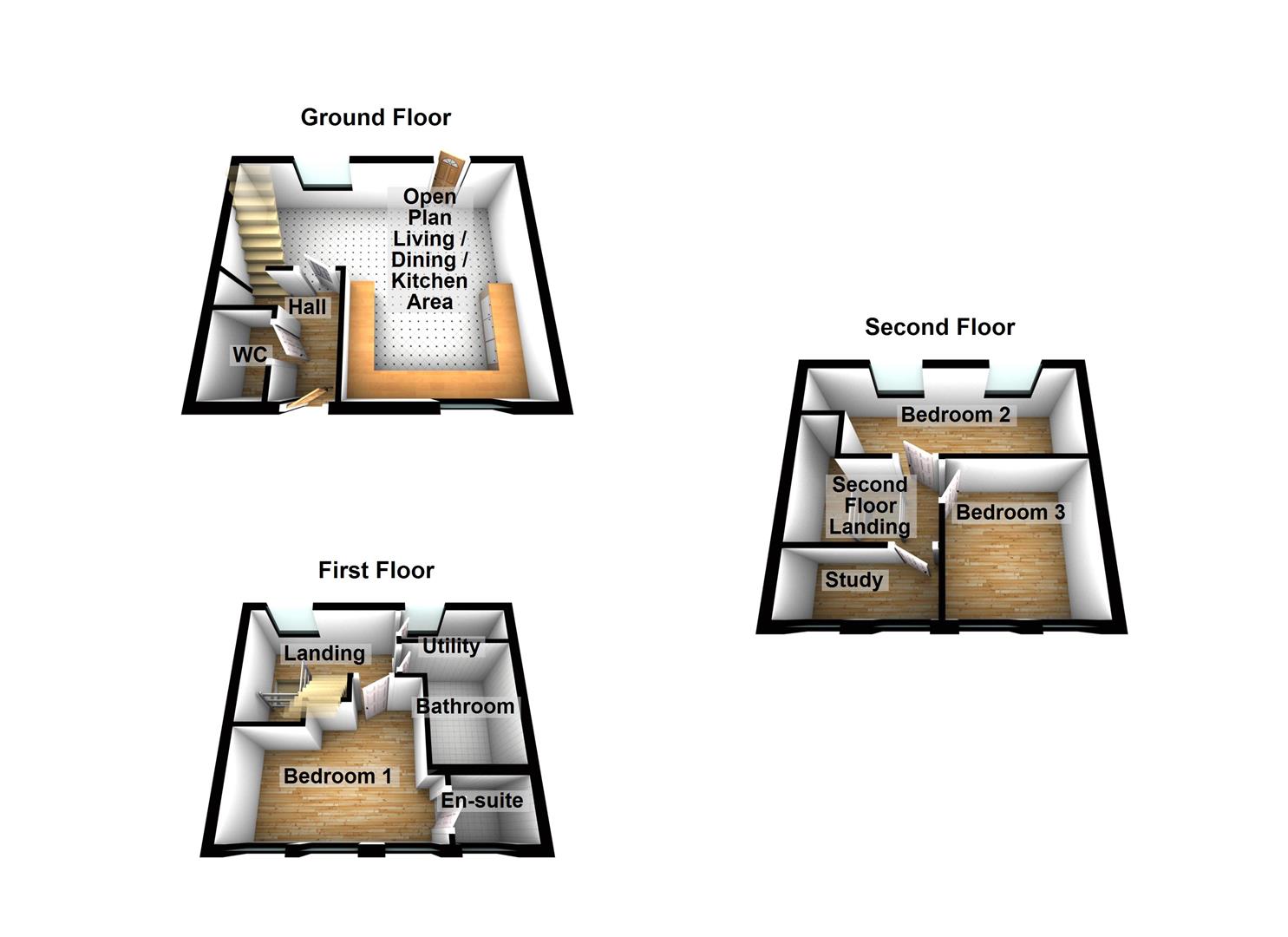 3 Bedrooms Town house for sale in Polebarn Gardens, Polebarn Road, Yarnbrook, Trowbridge BA14