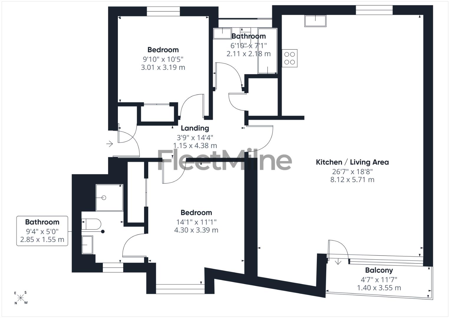 17, Washington Wharf, Birmingham floorplan
