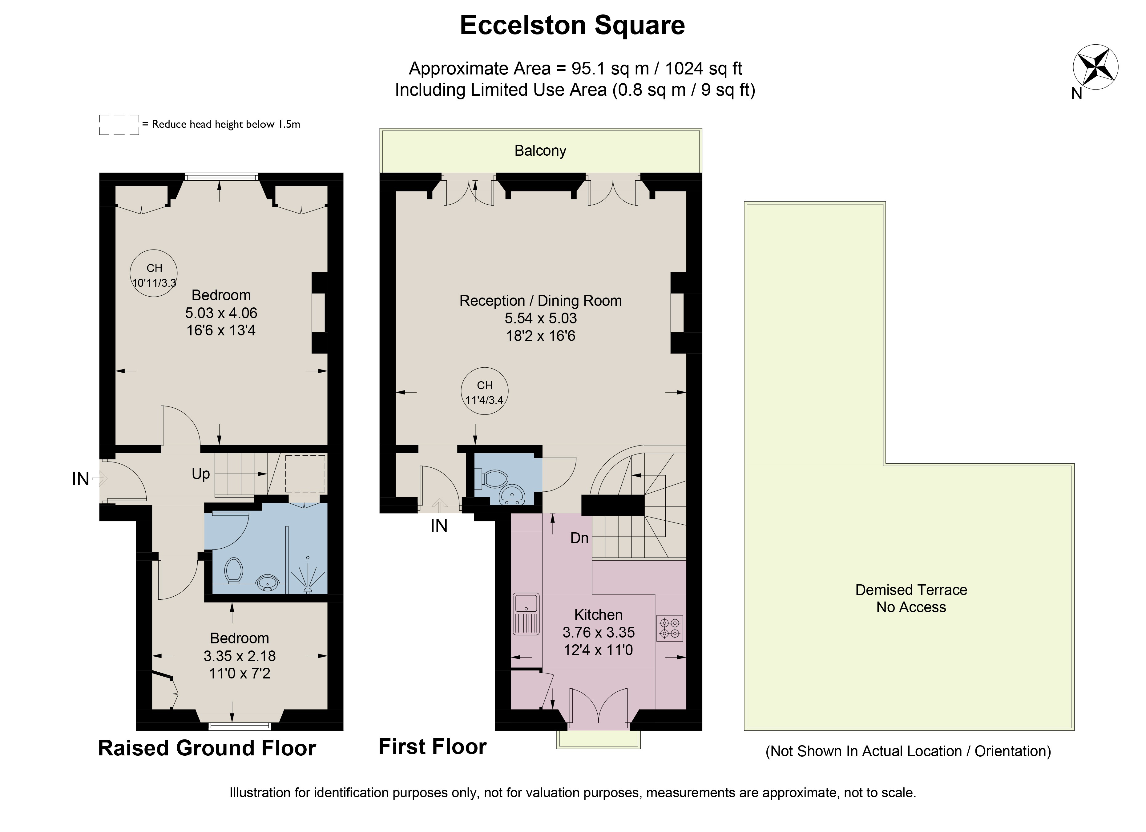 Ground and First Floor, 4, Eccleston Square, London floorplan