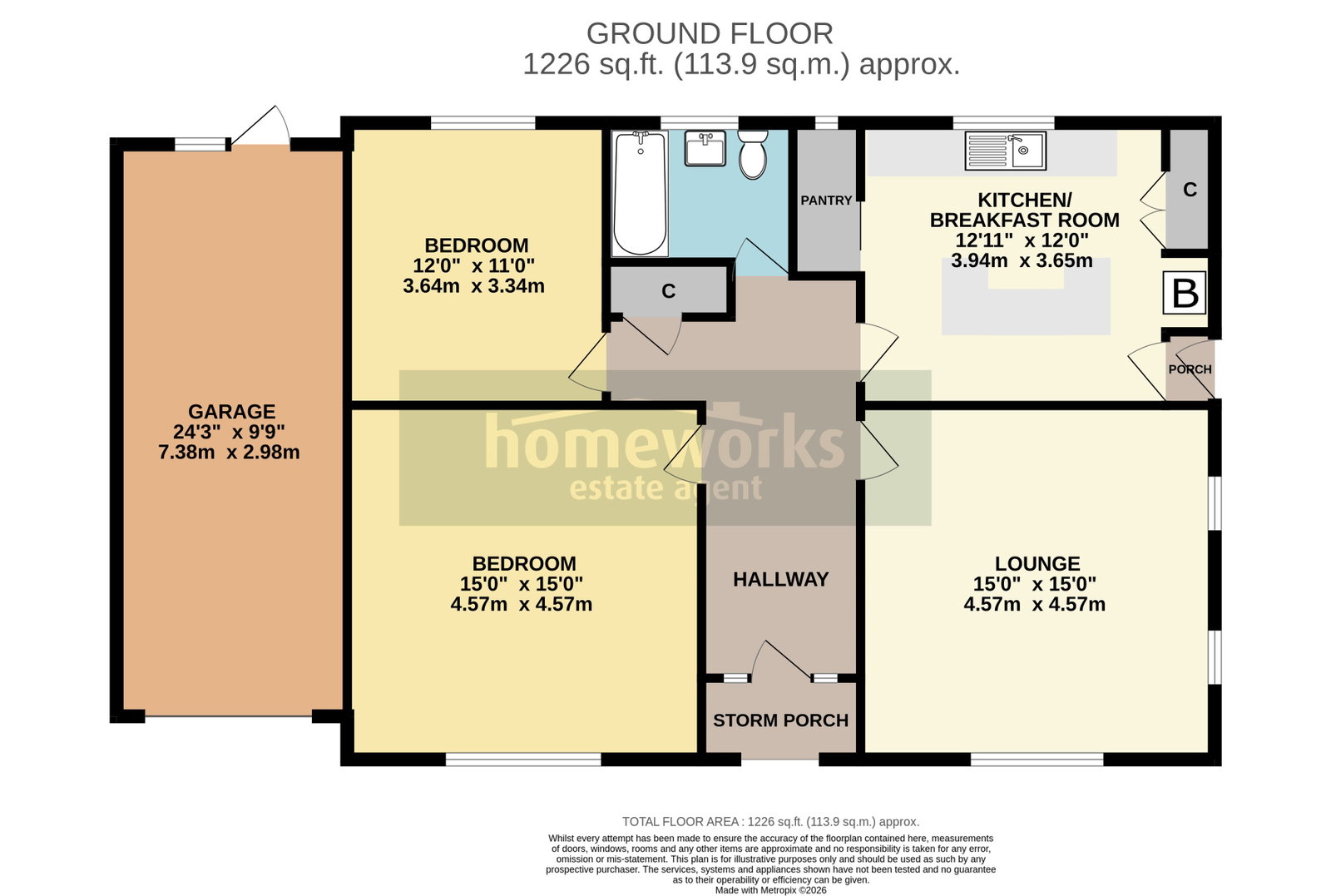 156, Shipdham Road, Dereham floorplan